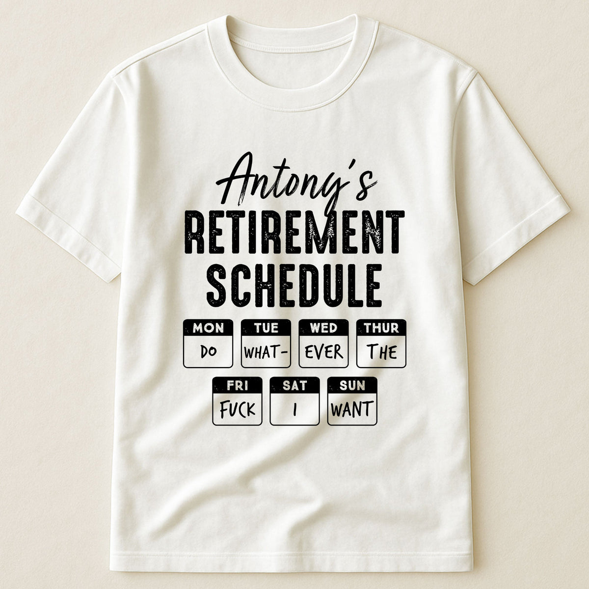 Retirement Schedule Do What Ever The Fck I Want - Custom Gift Set