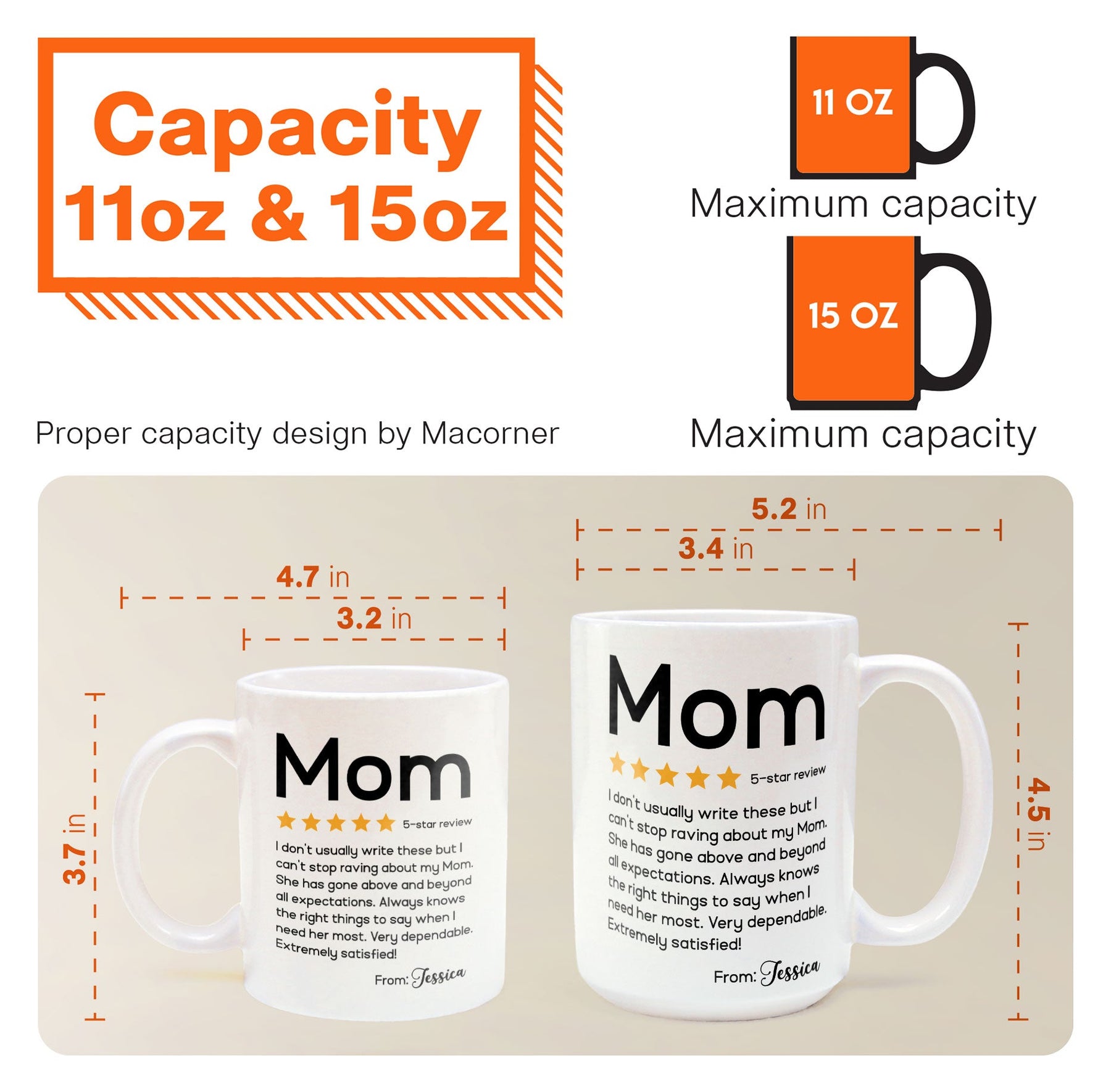 Review About Mom Very Dependable Extremely Satisfied - Personalized Mug