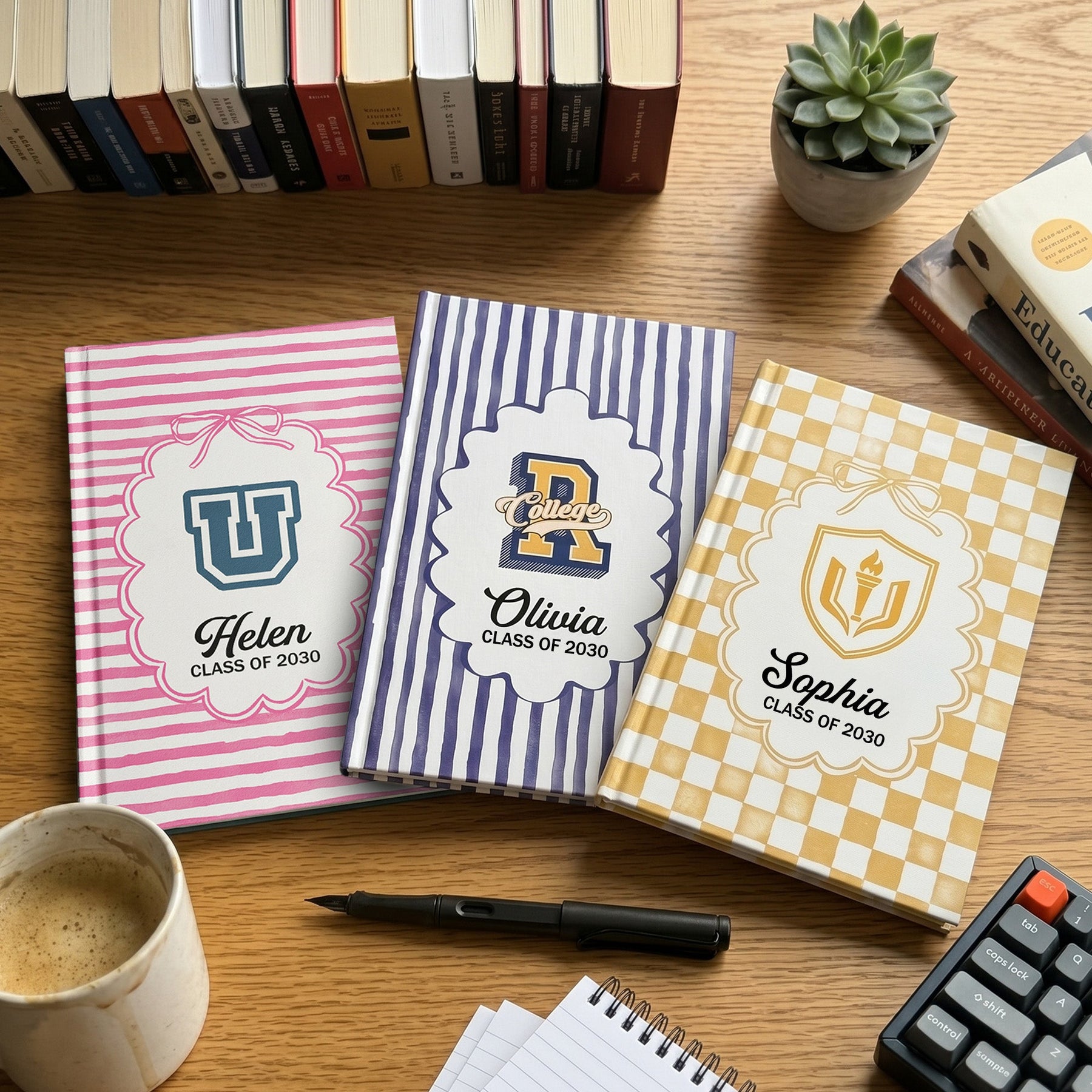 School Logo Watercolor Keepsake - Personalized Journal