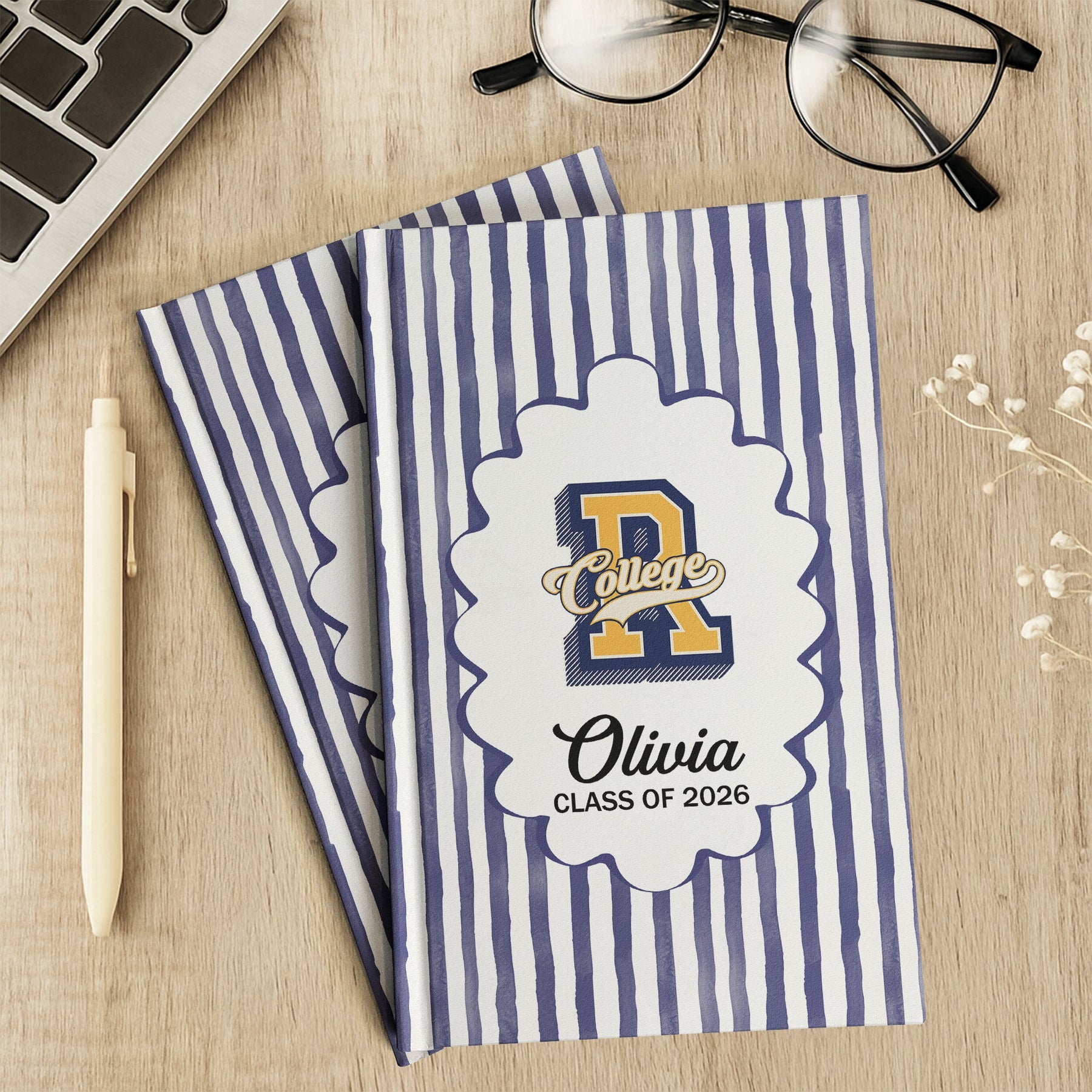 School Logo Watercolor Keepsake - Personalized Journal