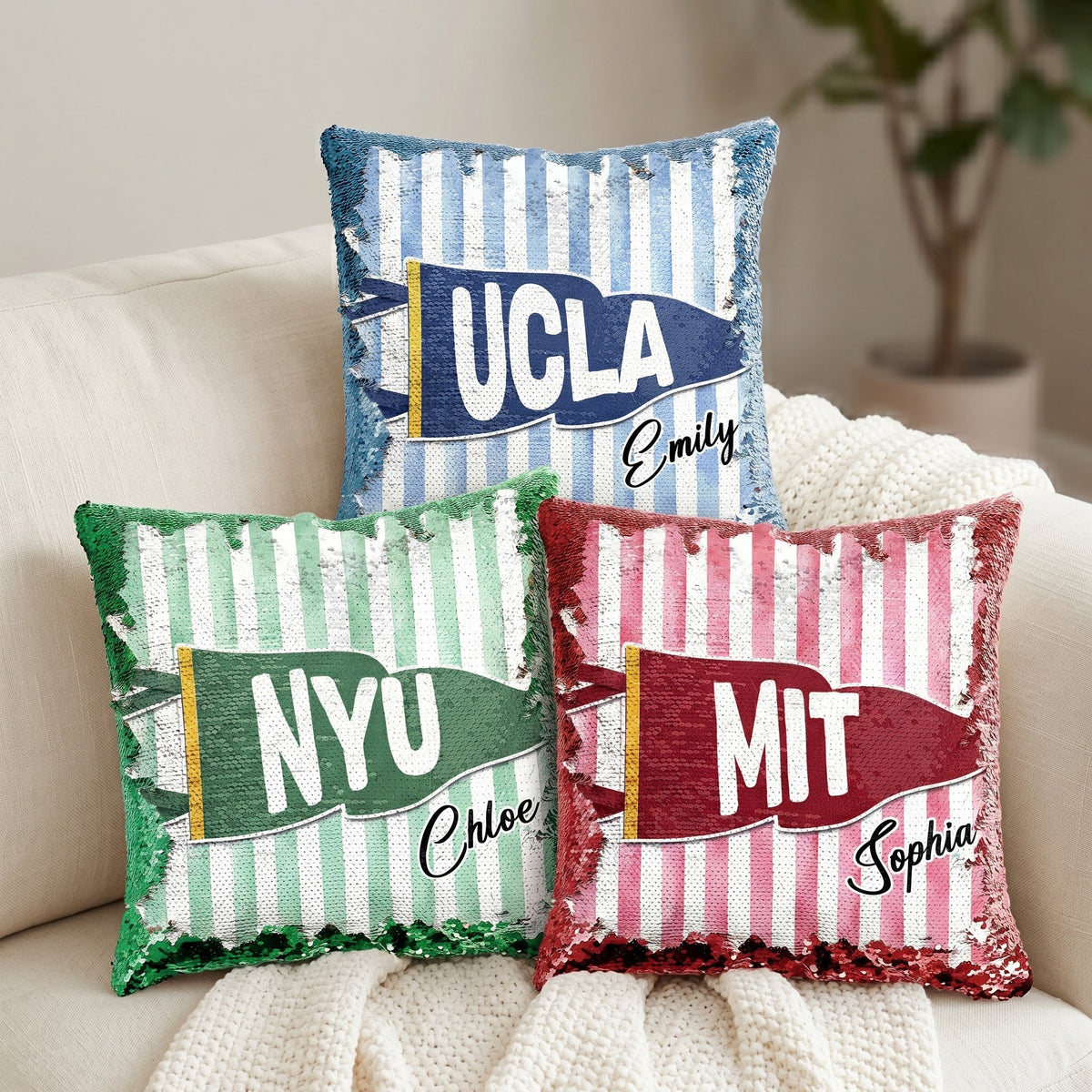 School Pennant Flag - Custom Pillow
