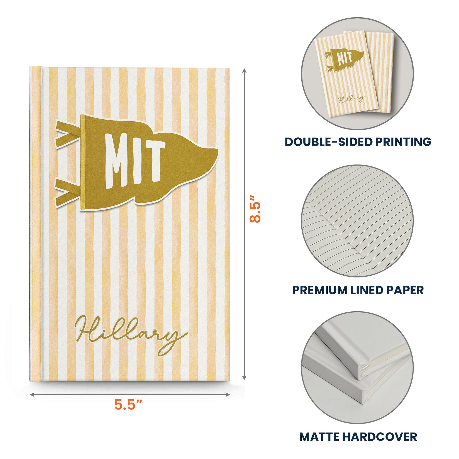 School Pennant Flag - Personalized Journal