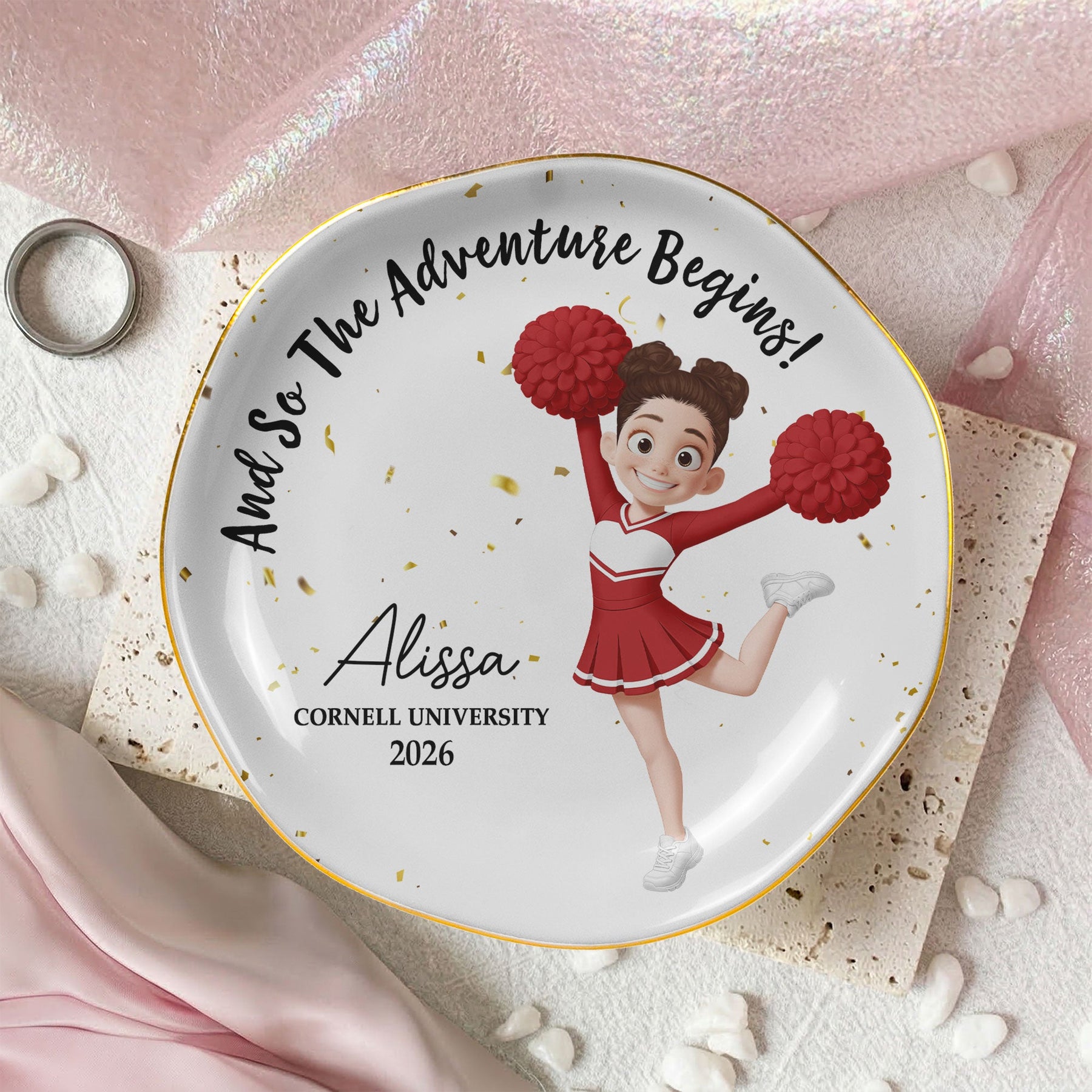 Senior Cheerleader - Personalized Jewelry Dish