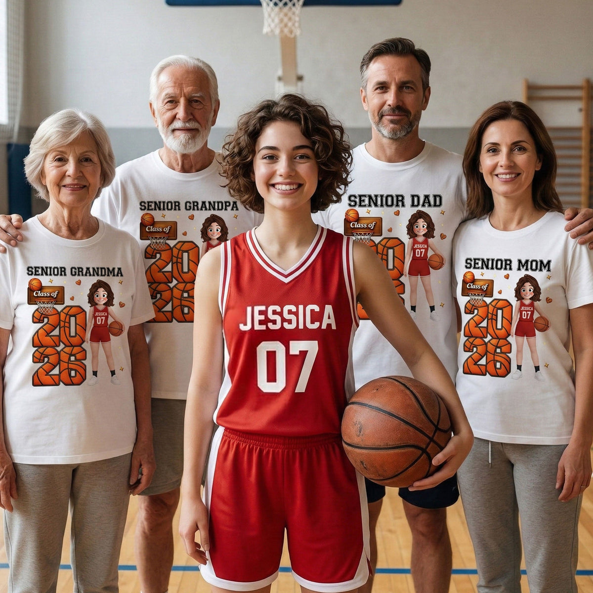 Senior Mom Basketball - Personalized Shirt