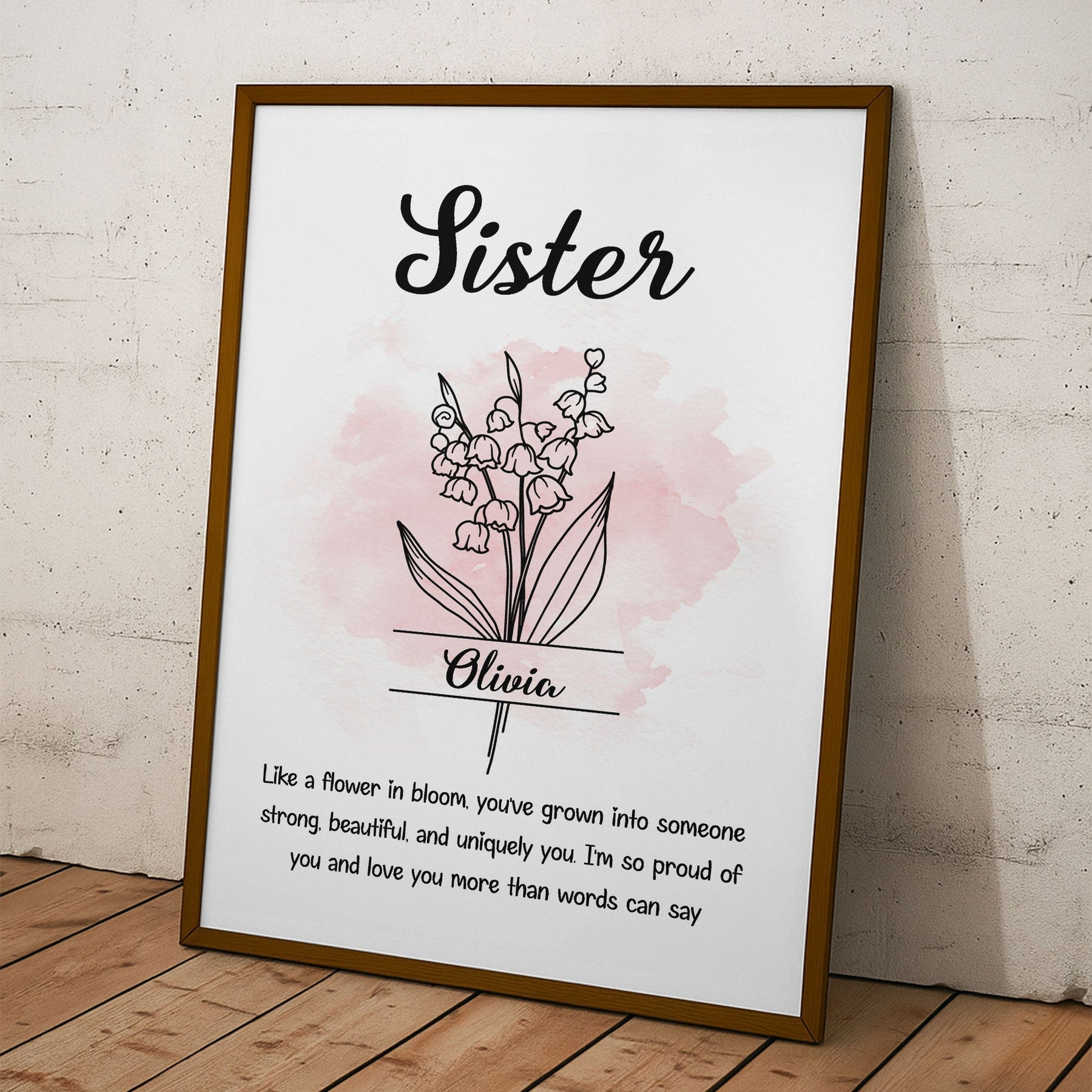 Sister Like A Flower In Bloom - Personalized Poster/Canvas