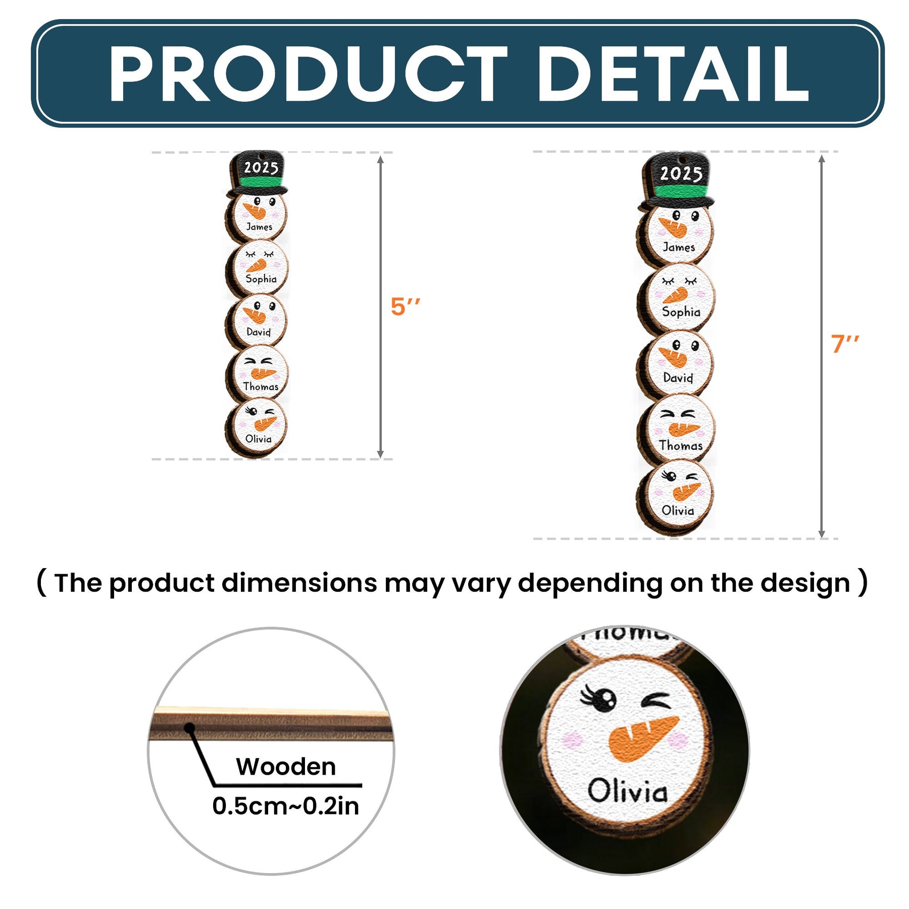 Snowman Family - Funny Family Custom Gift - Personalized Family Ornament
