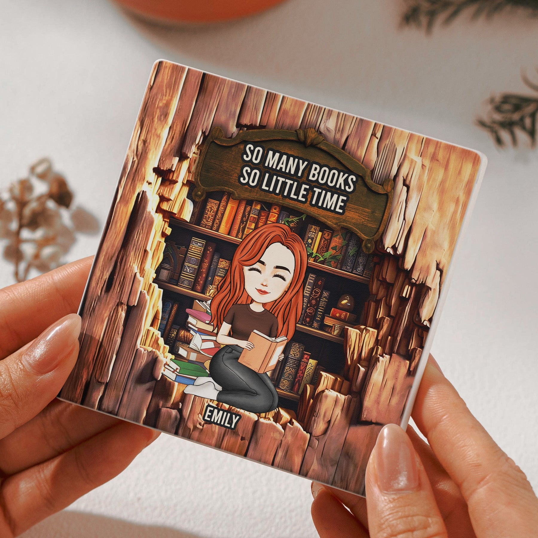 So Many Books So Little Time - Personalized Coaster