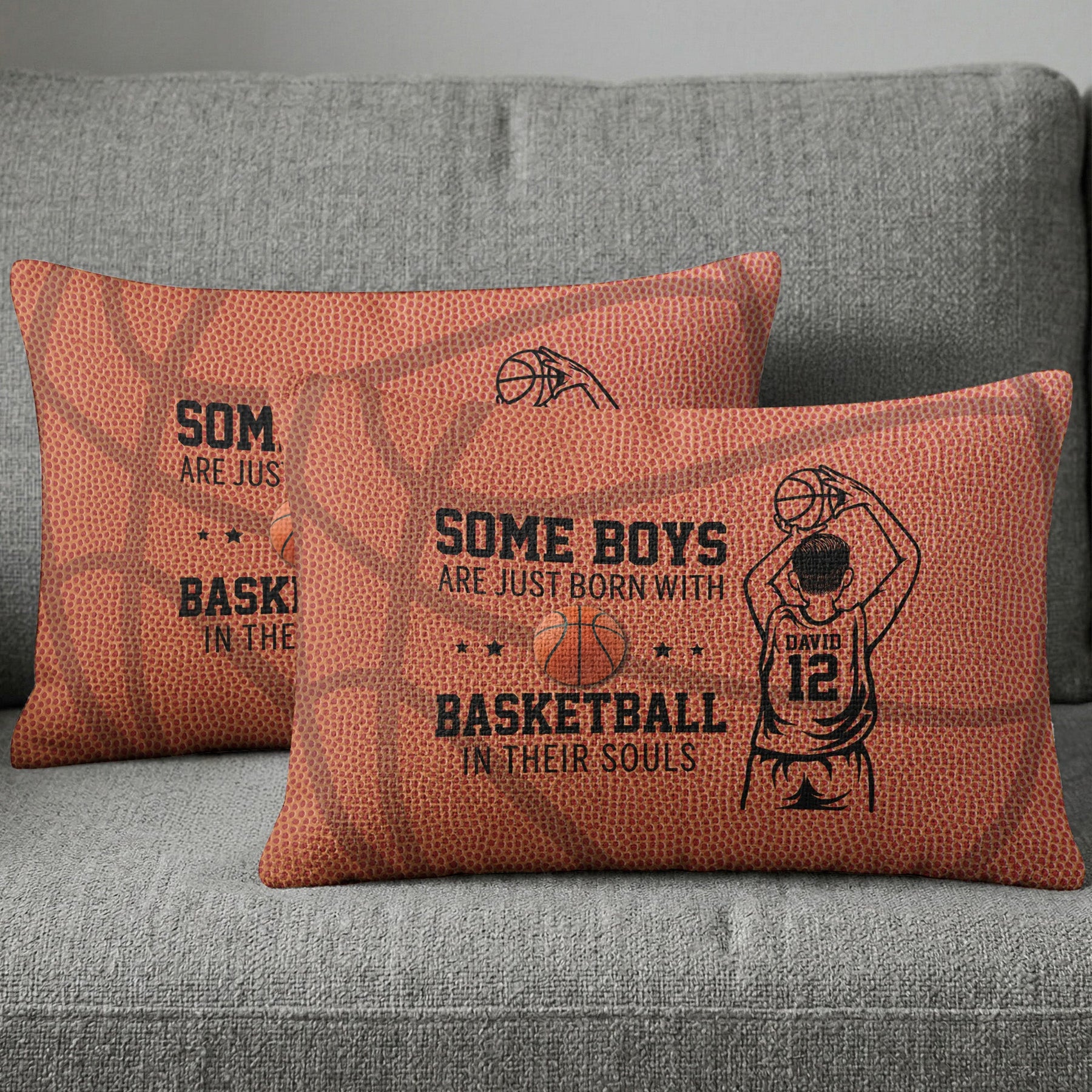 Some Boys Are Just Born With Basketball In Their Souls - Personalized Pillow Cover