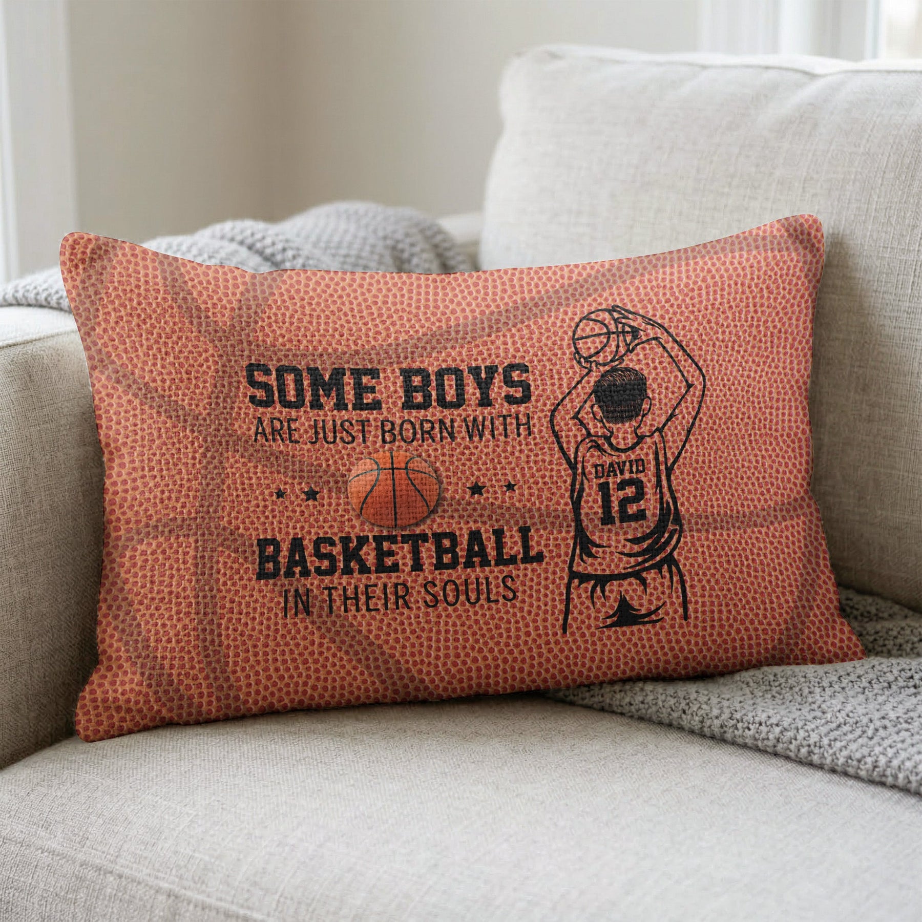 Some Boys Are Just Born With Basketball In Their Souls - Personalized Pillow Cover