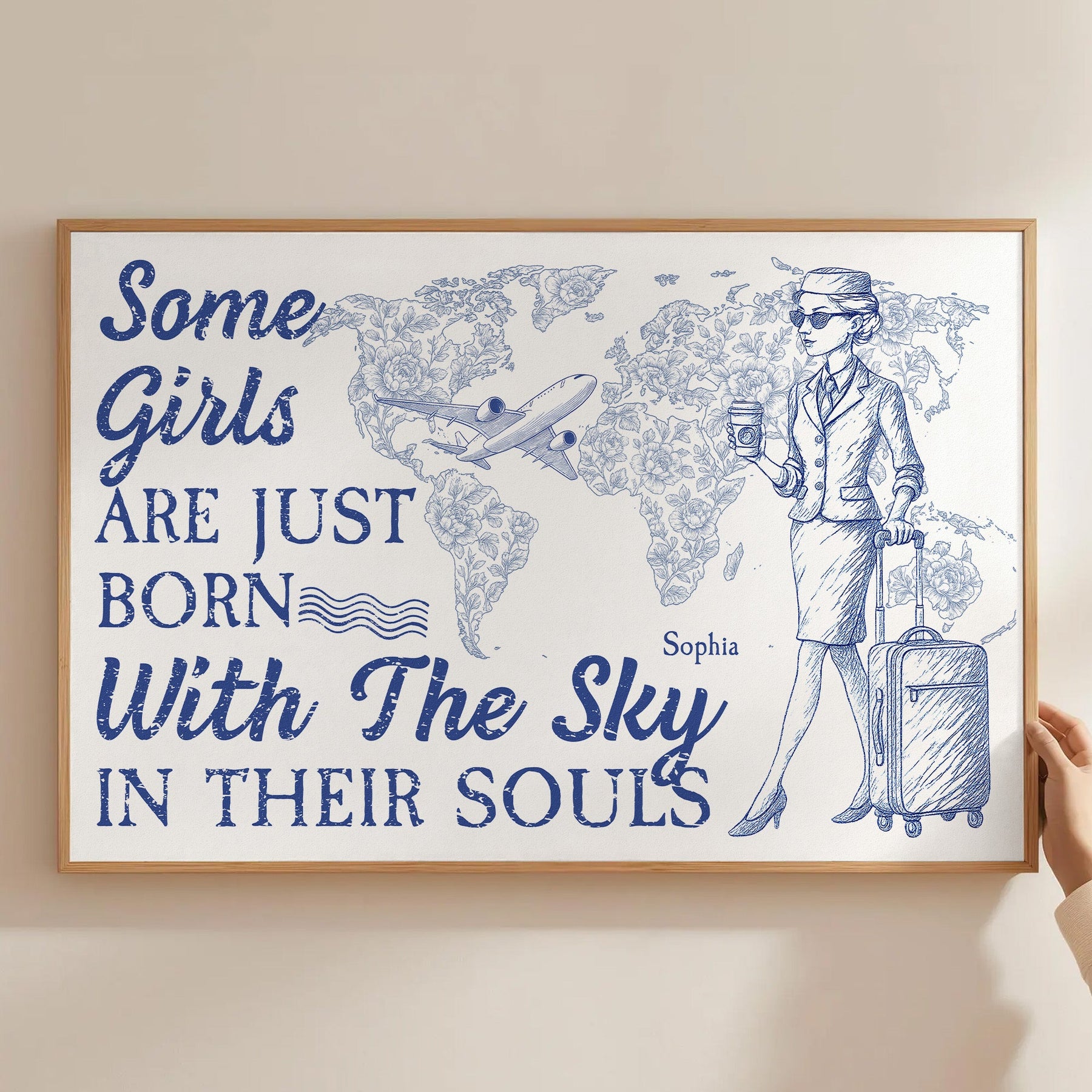 Some Girls Are Just Born With The Sky - Personalized Poster