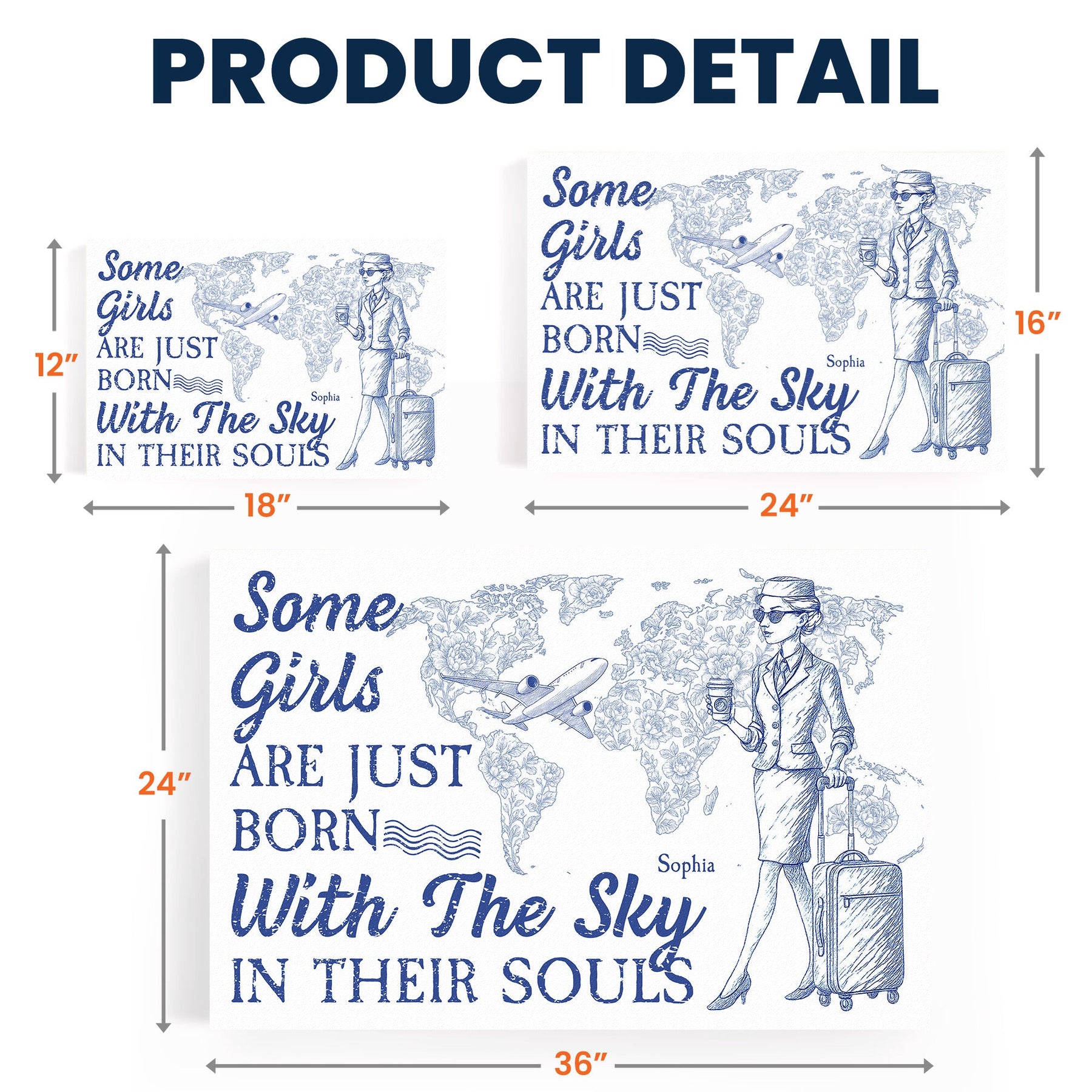Some Girls Are Just Born With The Sky - Personalized Poster
