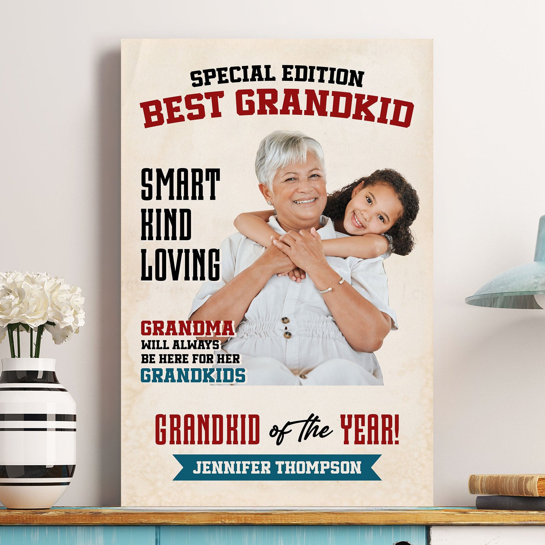 Special Edition Best Grandkid - Personalized Photo Poster