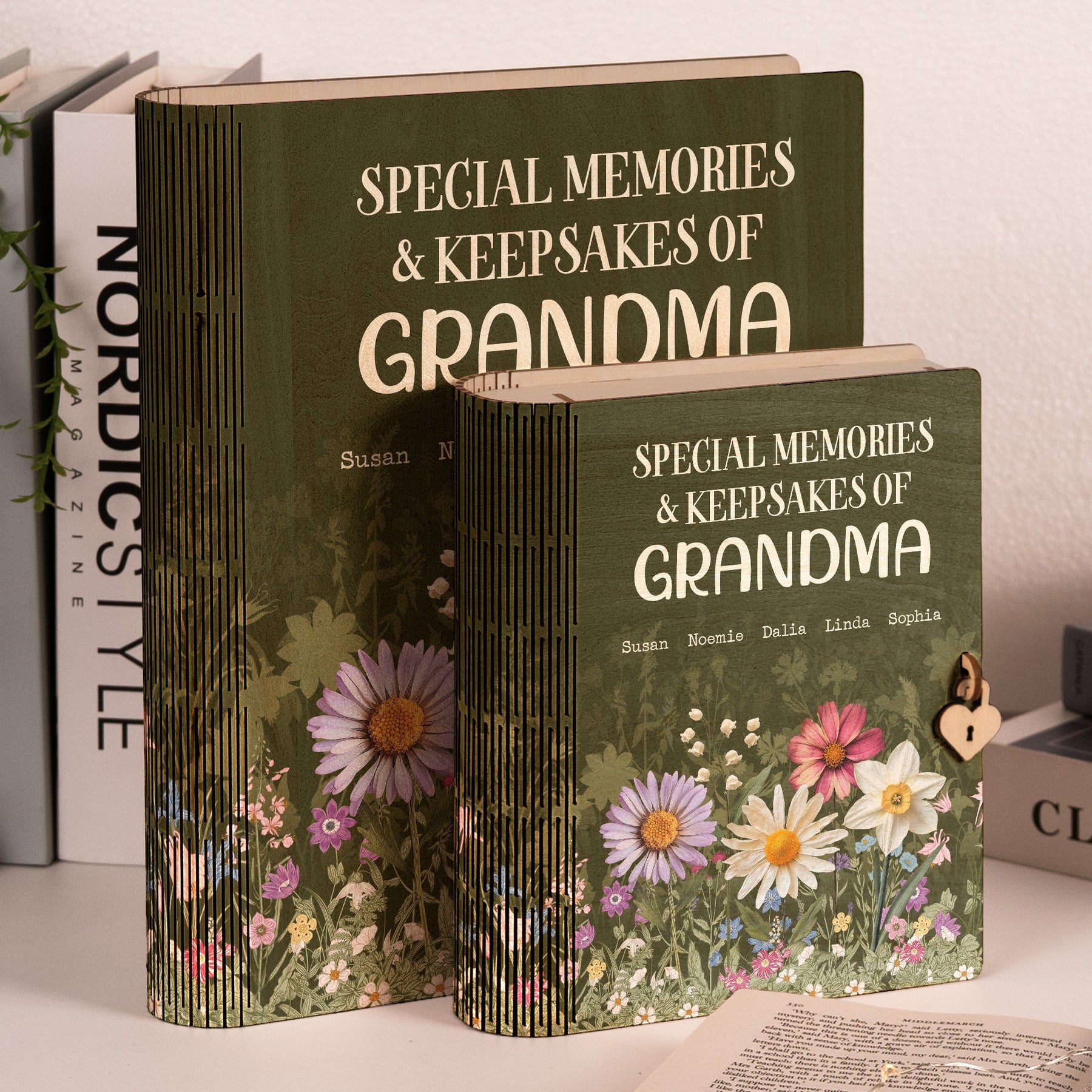 Special Memories & Keepsakes Of Grandma - Personalized Wooden Book Box