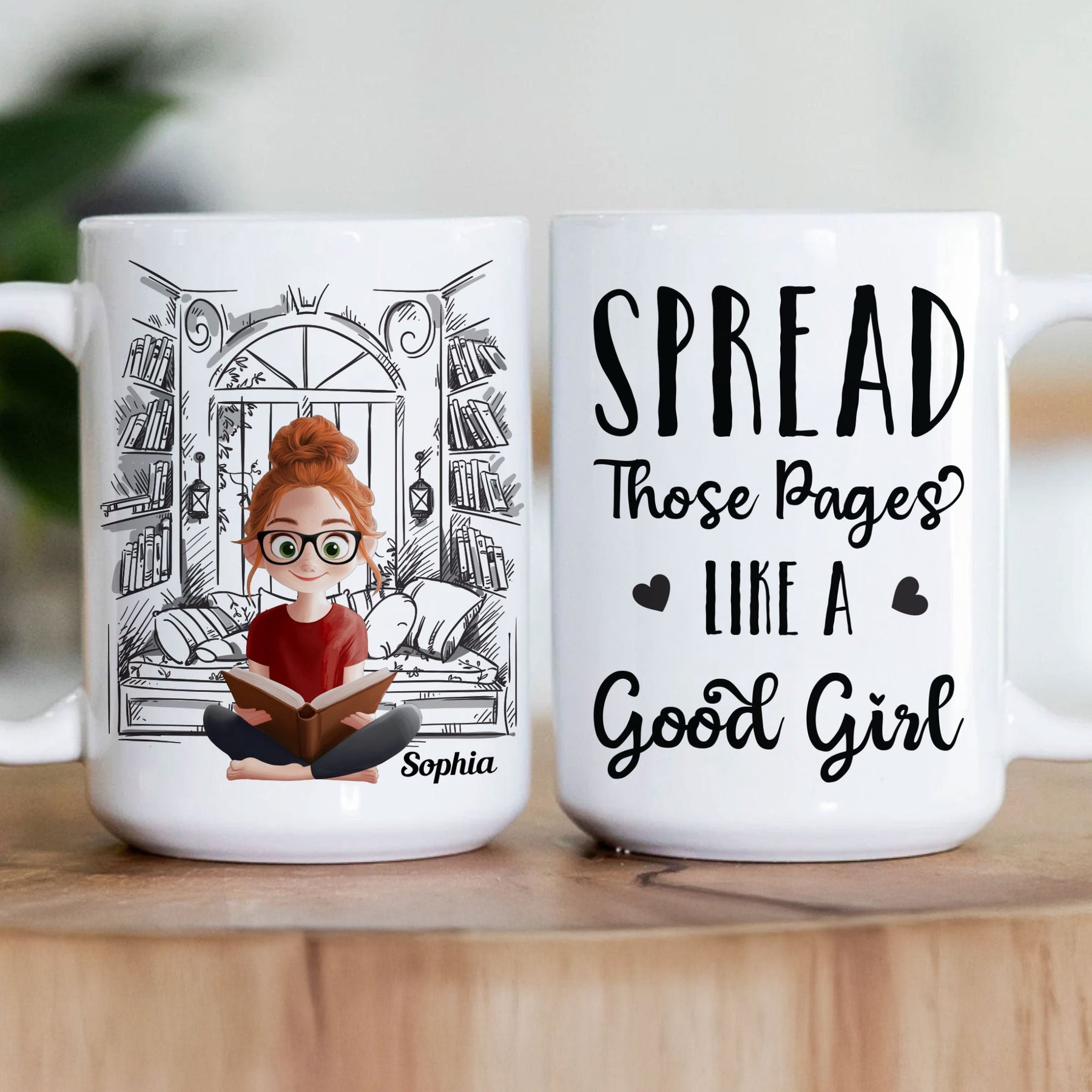 Spread Those Pages Like A Good Girl - Personalized Mug