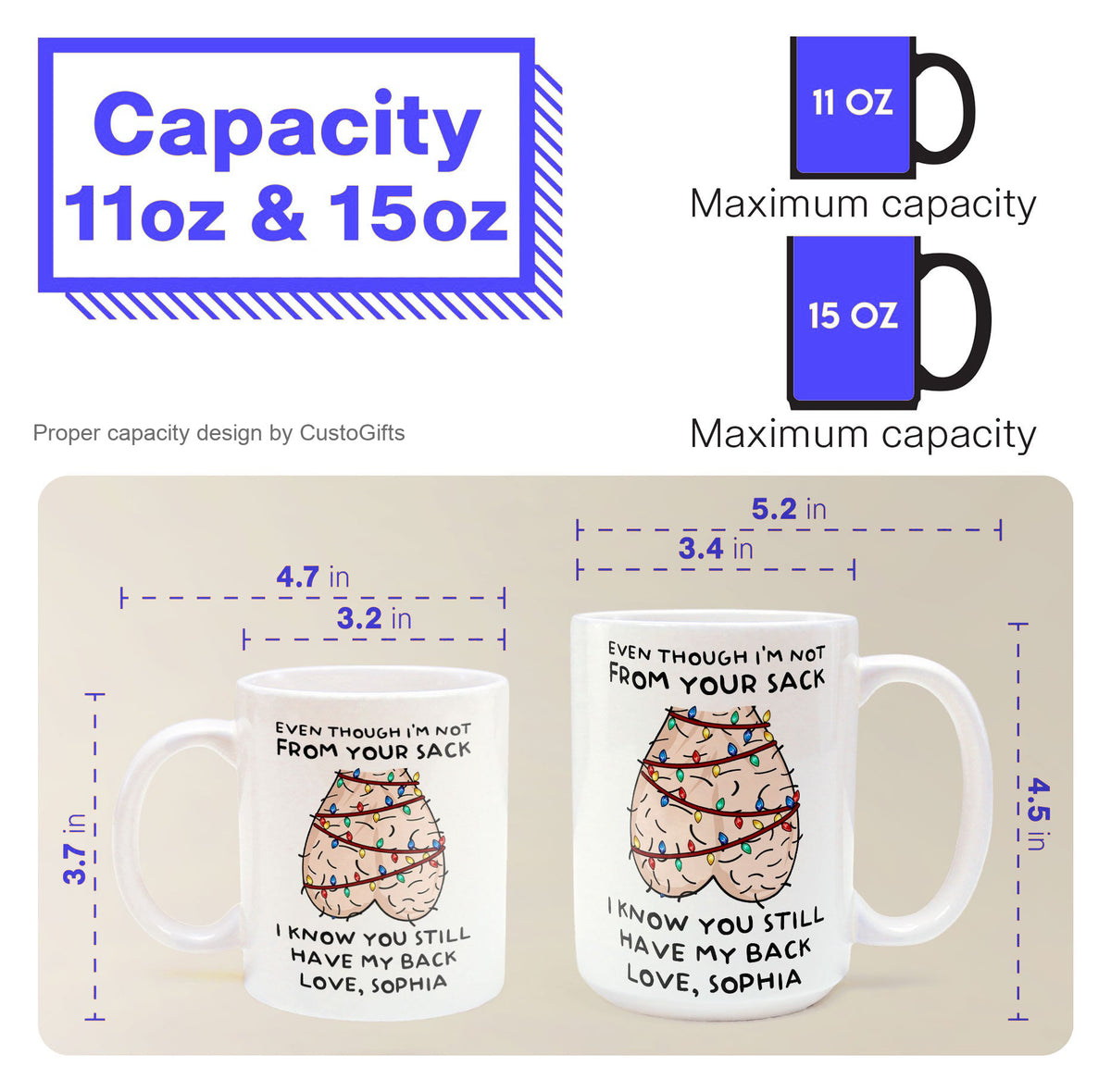 Still Have My Back Step Dad Gift Funny Mug - Personalized Mug