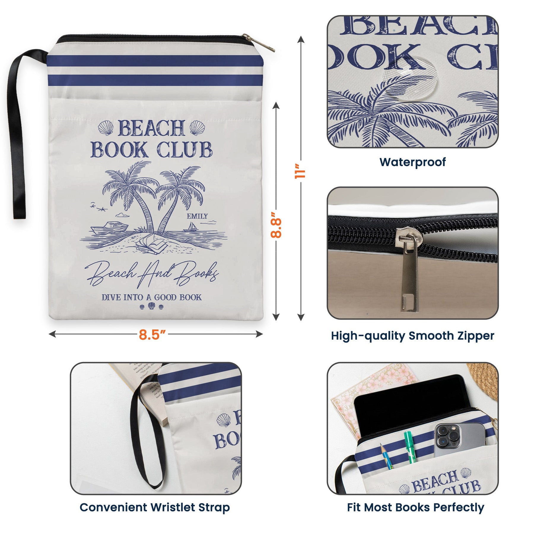 Summer Beach Book Club - Personalized Book Sleeve