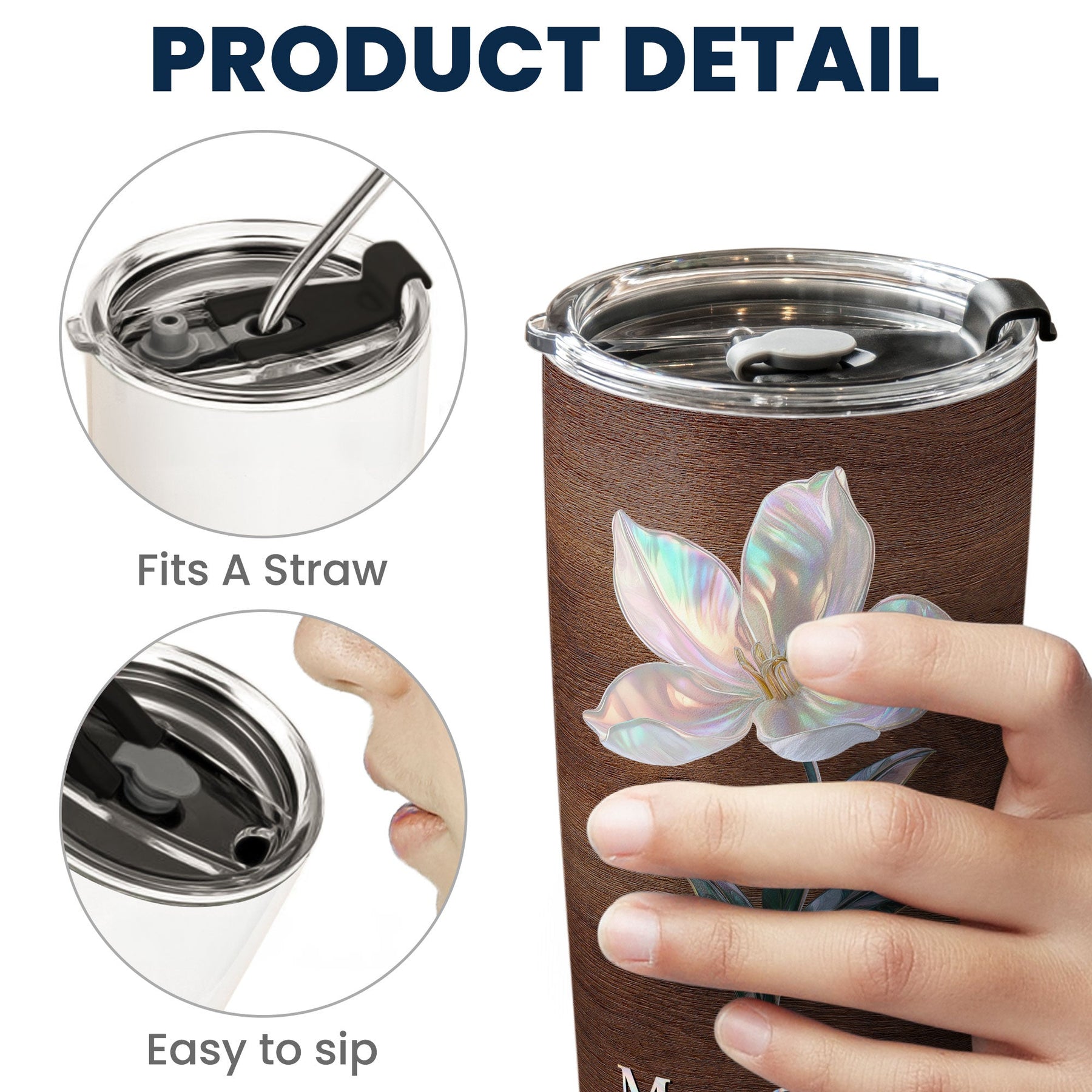 Teach Them Love Them Watch Them Grow Birth Month Flower - Personalized Tumbler Cup