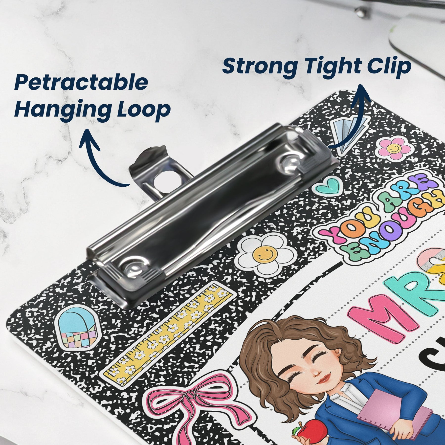 Teacher Back To School Gift Composition Book Design - Personalized Acrylic Clipboard