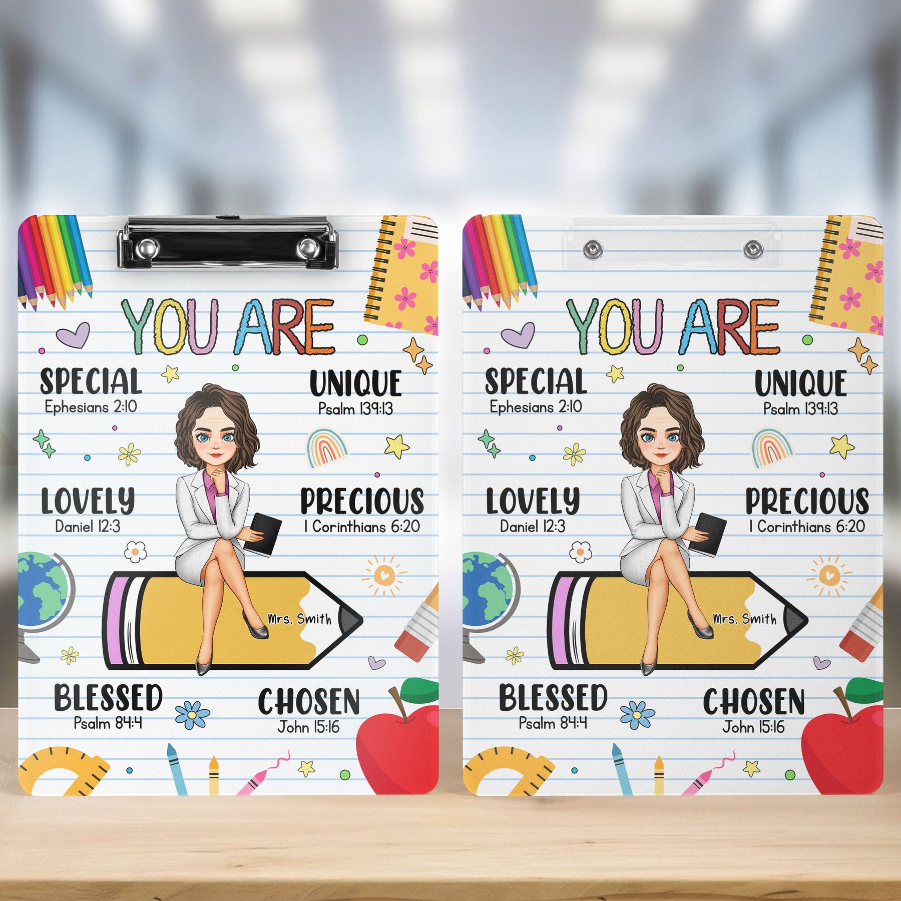 Teacher Back To School You Are Chosen Blessed Unique - Personalized Acrylic Clipboard