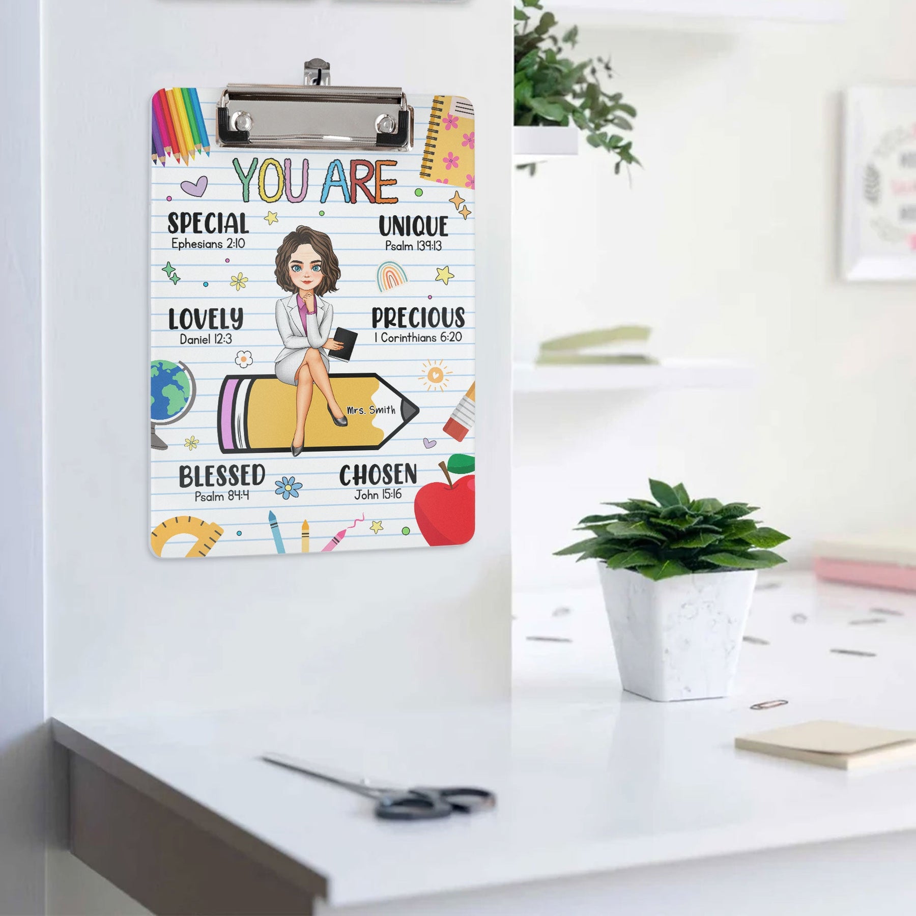 Teacher Back To School You Are Chosen Blessed Unique - Personalized Acrylic Clipboard