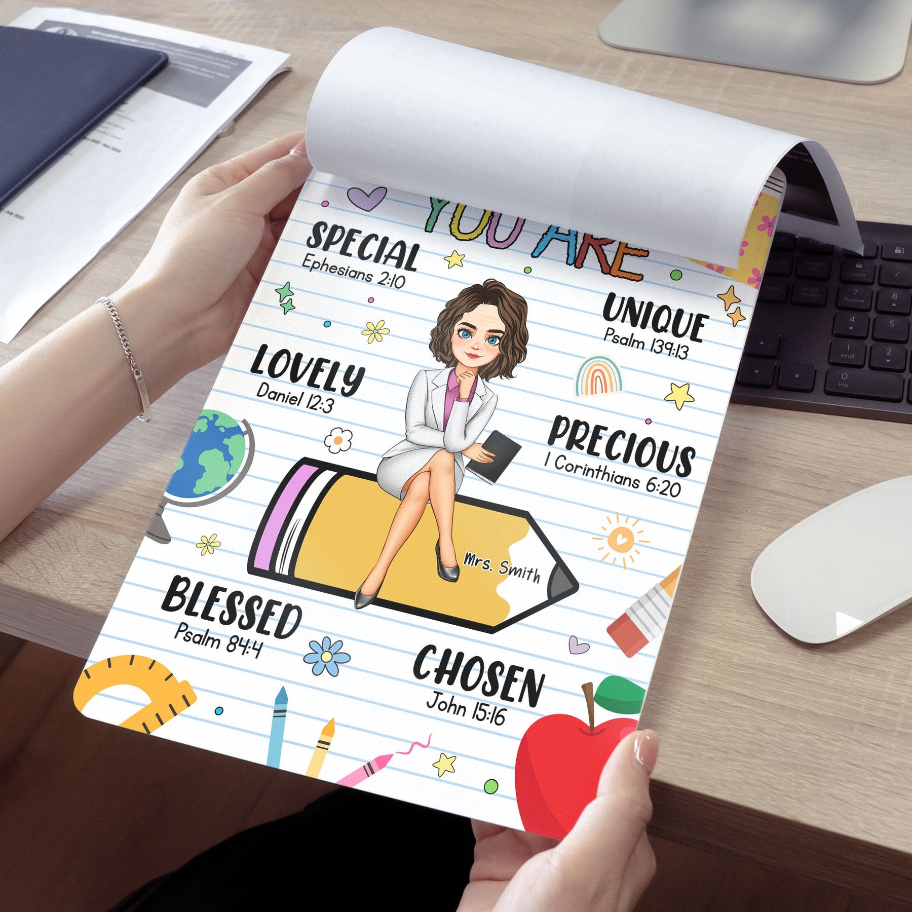Teacher Back To School You Are Chosen Blessed Unique - Personalized Acrylic Clipboard