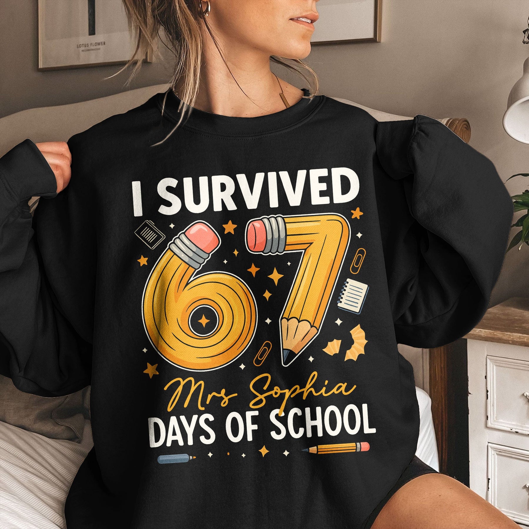 Teacher Survived 67 Days Of School - Personalized Shirt