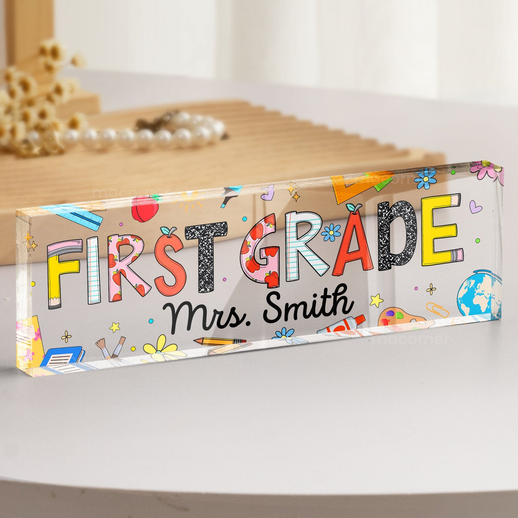 Teaching Custom Grade Teacher Appreciation Back To School - Personalized Name Plate