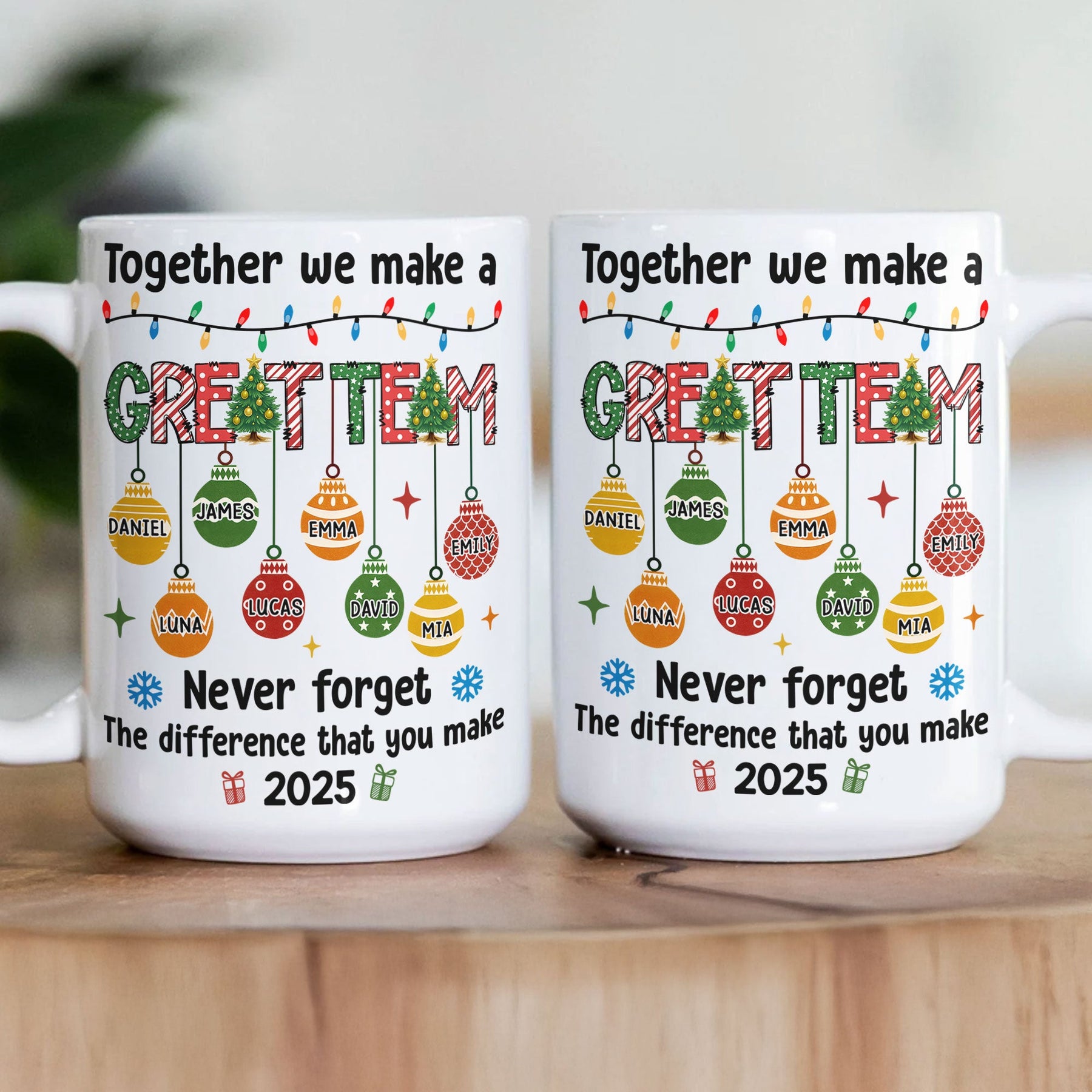 Thank You Gifts Employee Appreciation - Together We Make A Great Team - Personalized Mug