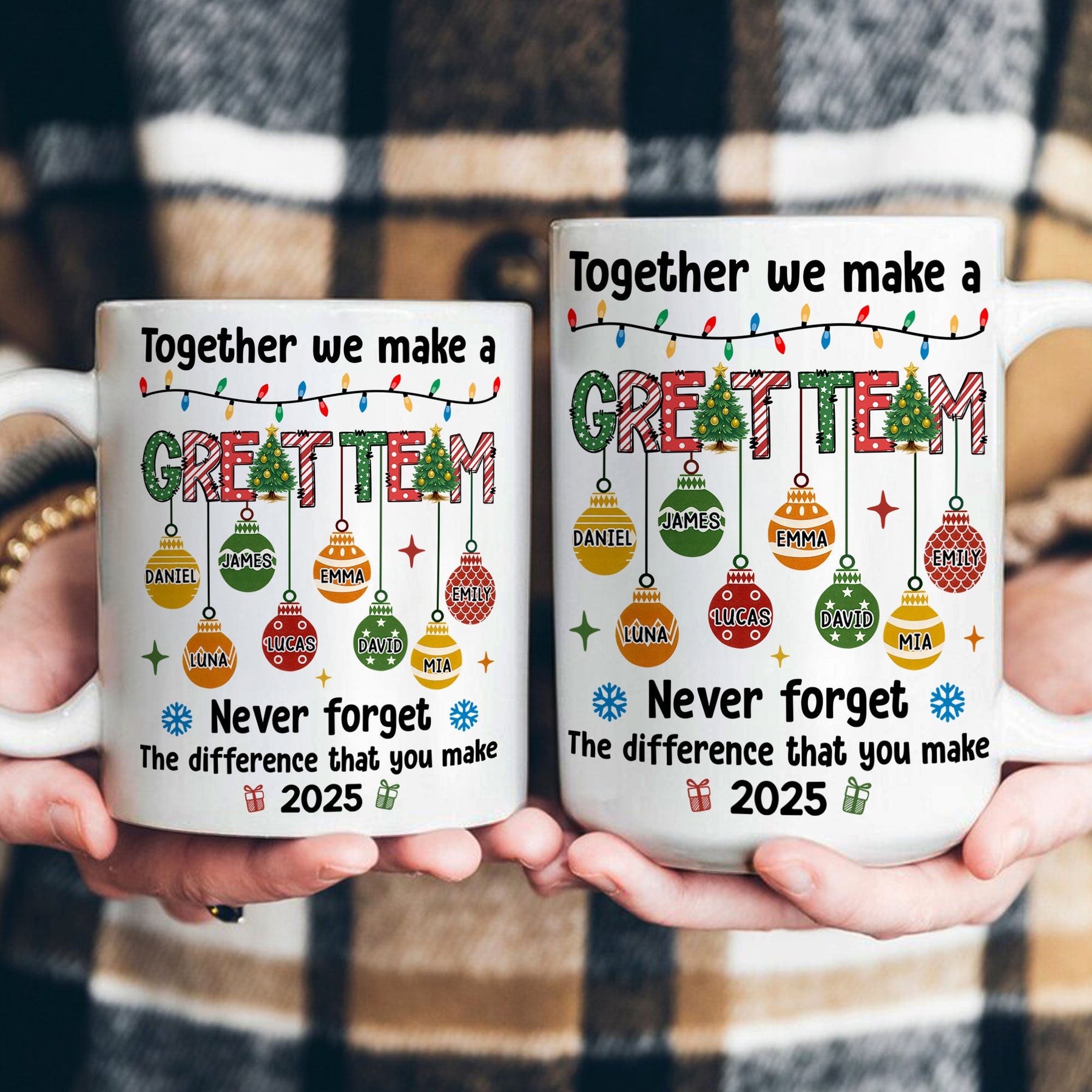 Thank You Gifts Employee Appreciation - Together We Make A Great Team - Personalized Mug