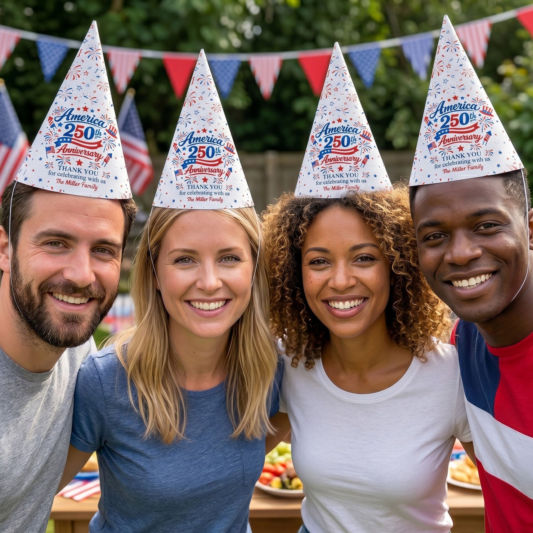 Thank You For Celebrating With Us - Personalized Party Hats