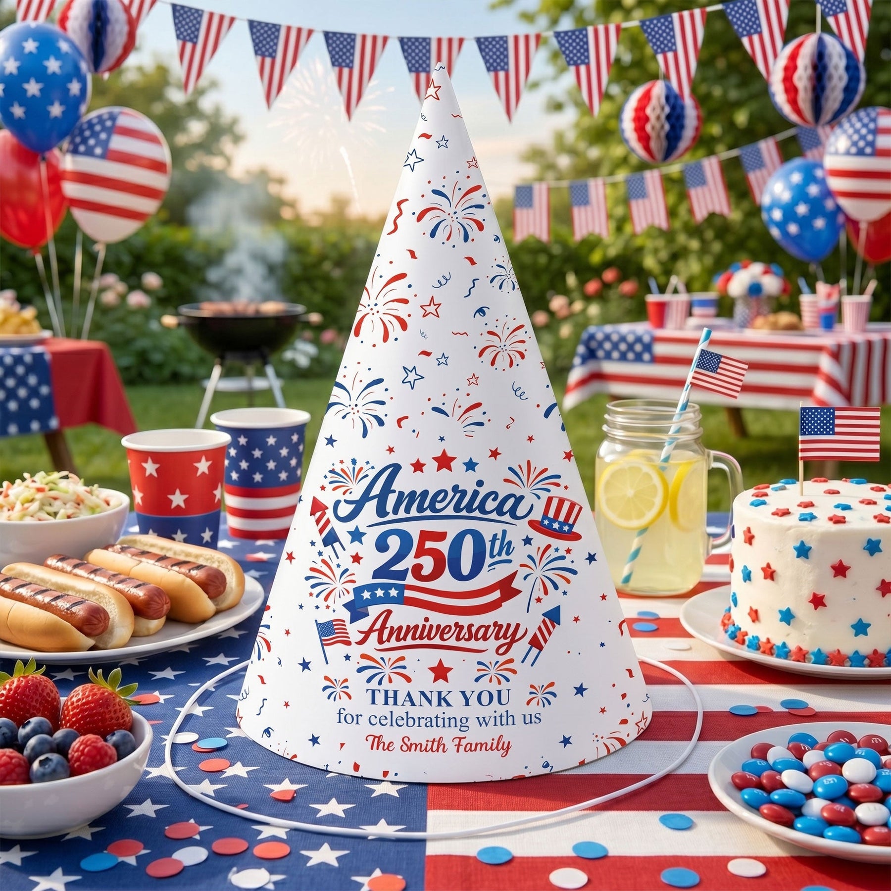 Thank You For Celebrating With Us - Personalized Party Hats