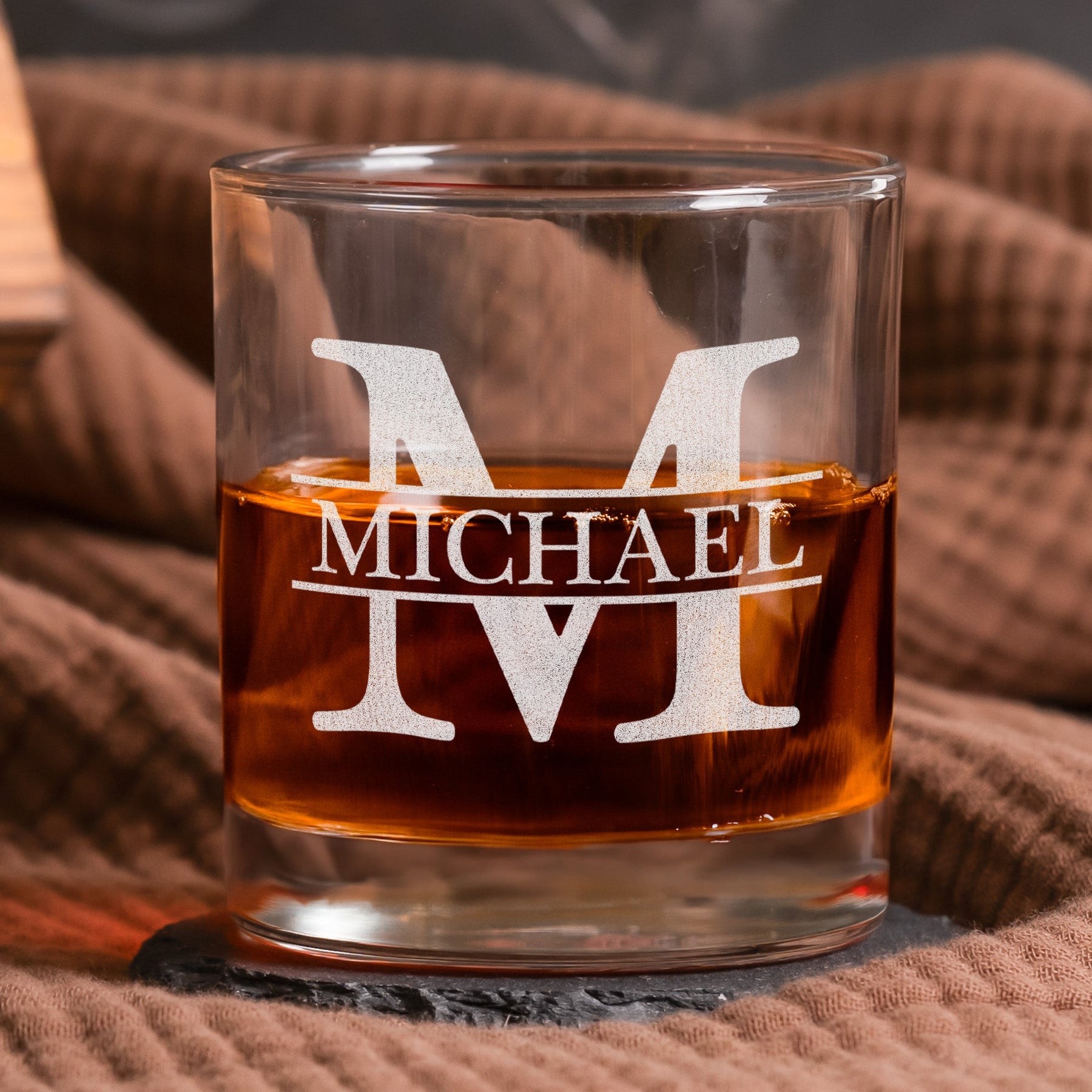 Thanks For All The Orgasms Custom Name Gift For Husband, Boyfriend - Personalized Whiskey Glass