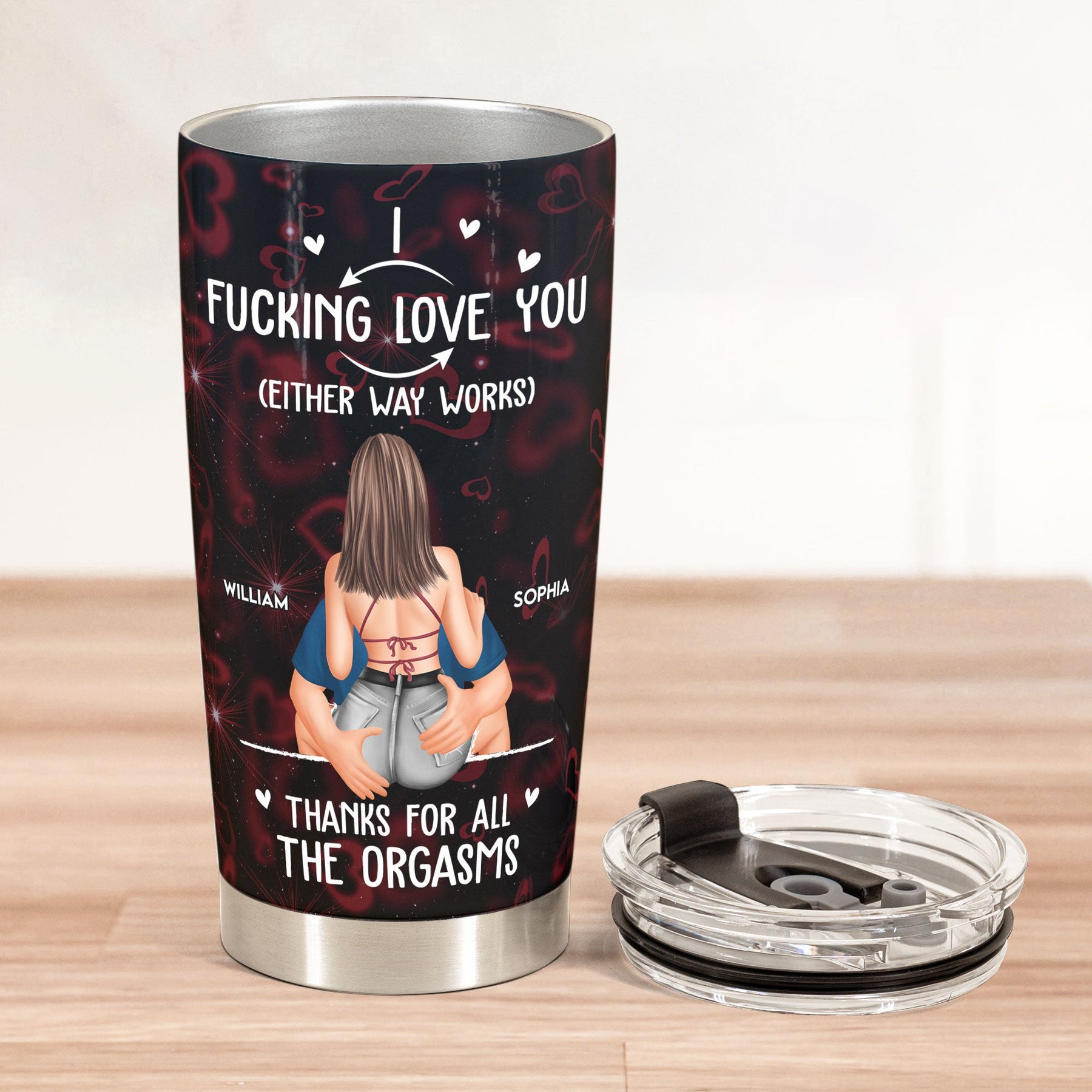 Thanks For All The Orgasms - Personalized Tumbler Cup
