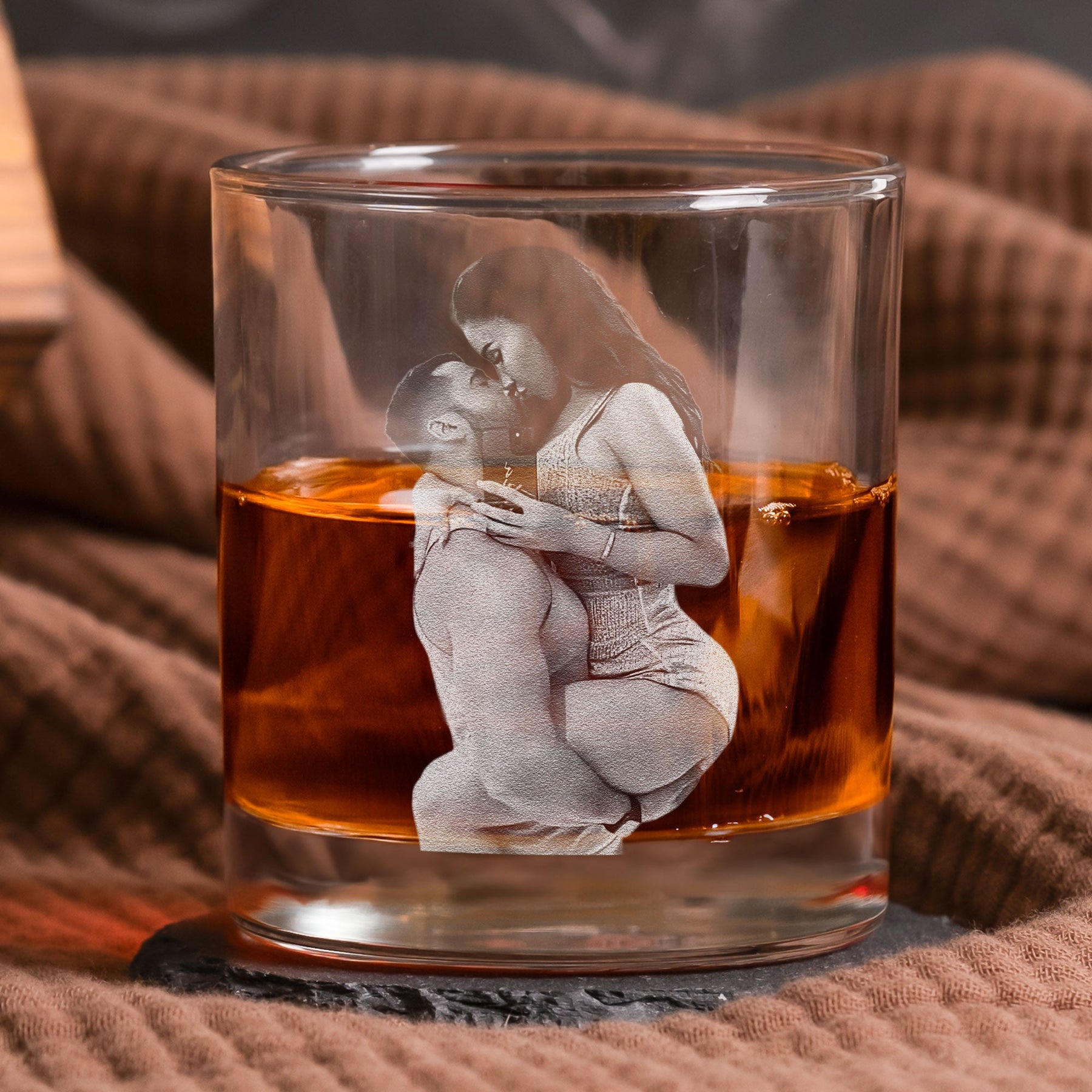 Thanks For All The Orgasms - Personalized Whiskey Glass With Photo