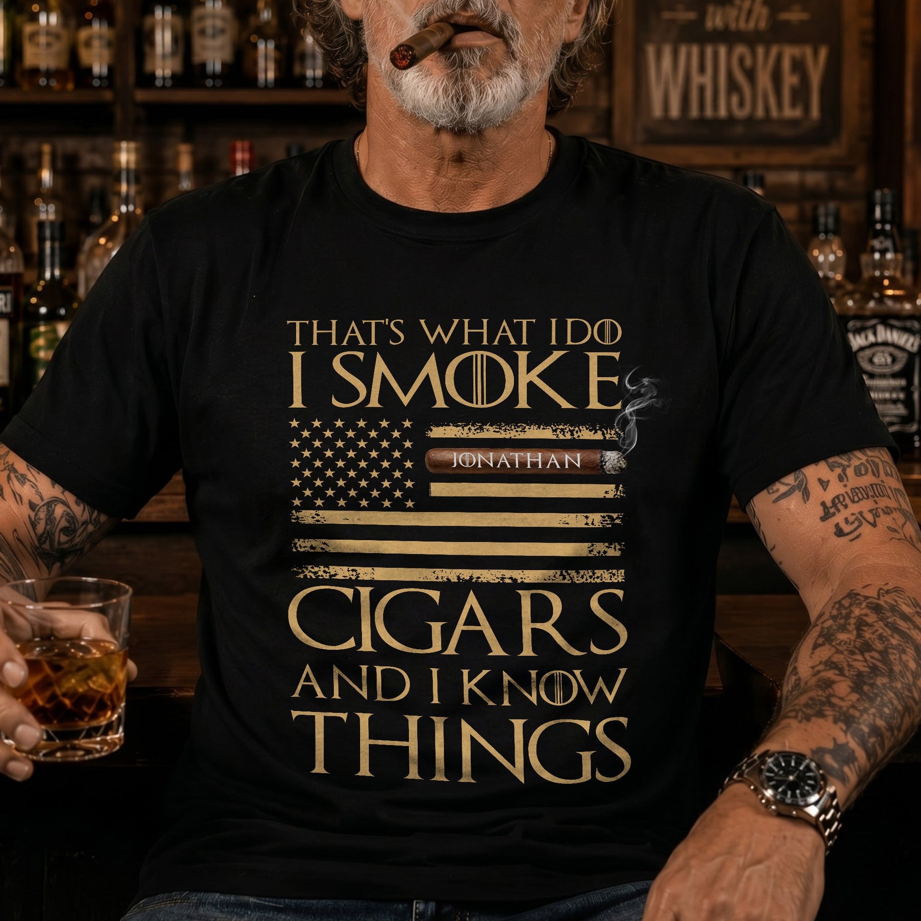 That's What I Do I Smoke Cigars And I Know Things - Personalized Shirt