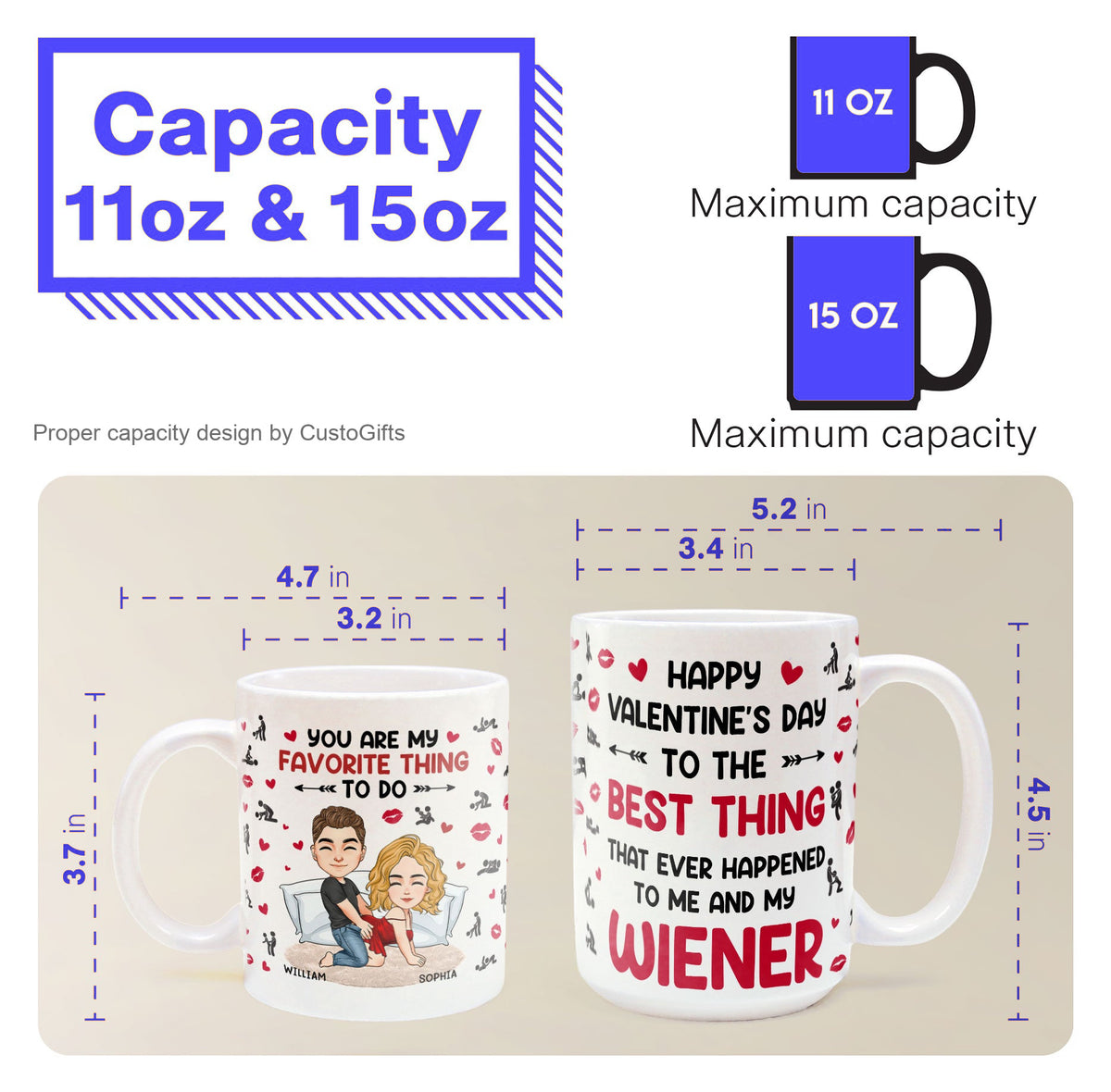 The Best Thing That Ever Happened To Me And My Wiener - Personalized Mug