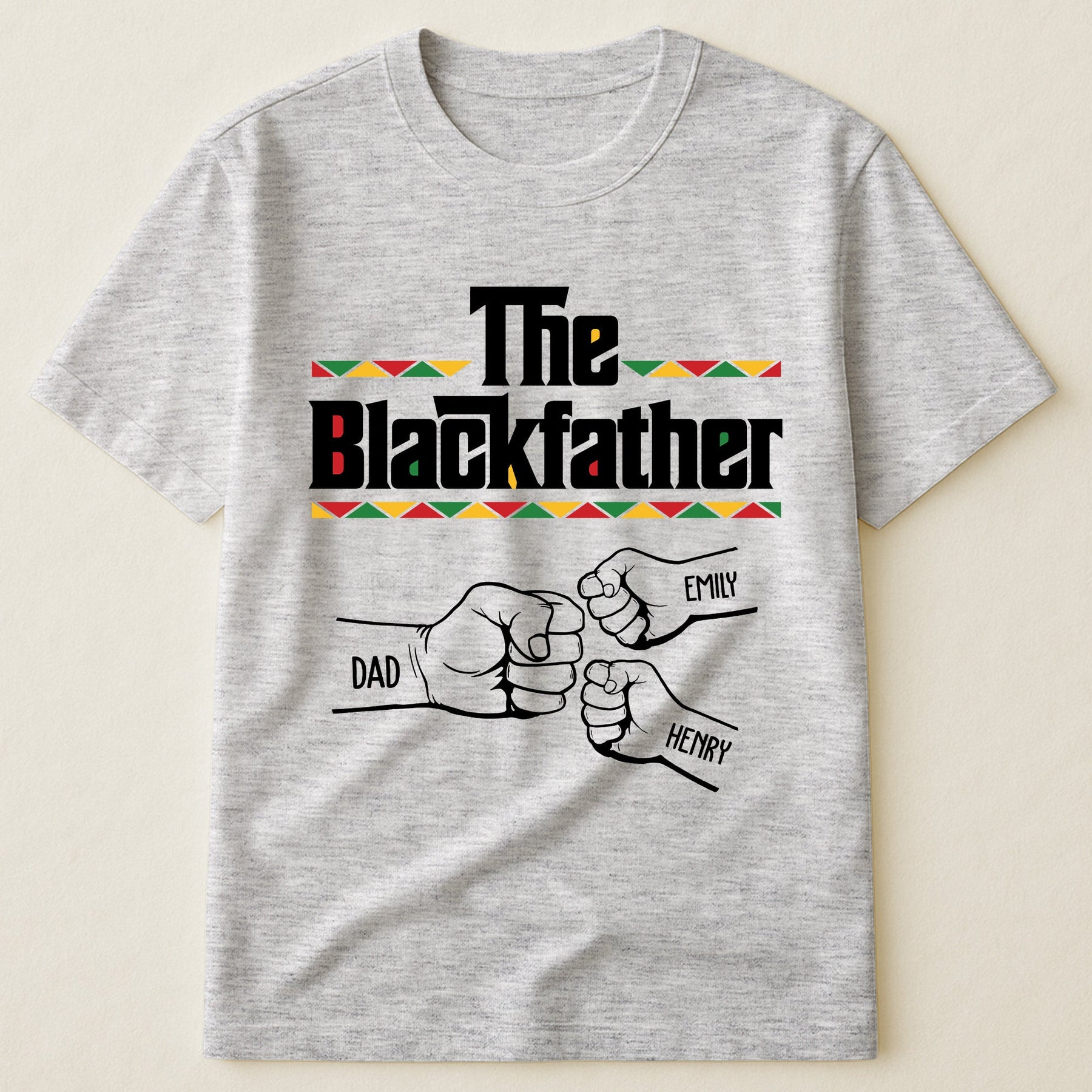 The Black Father Fist Bump Father's Day Gift For Dad, Husband - Personalized Shirt