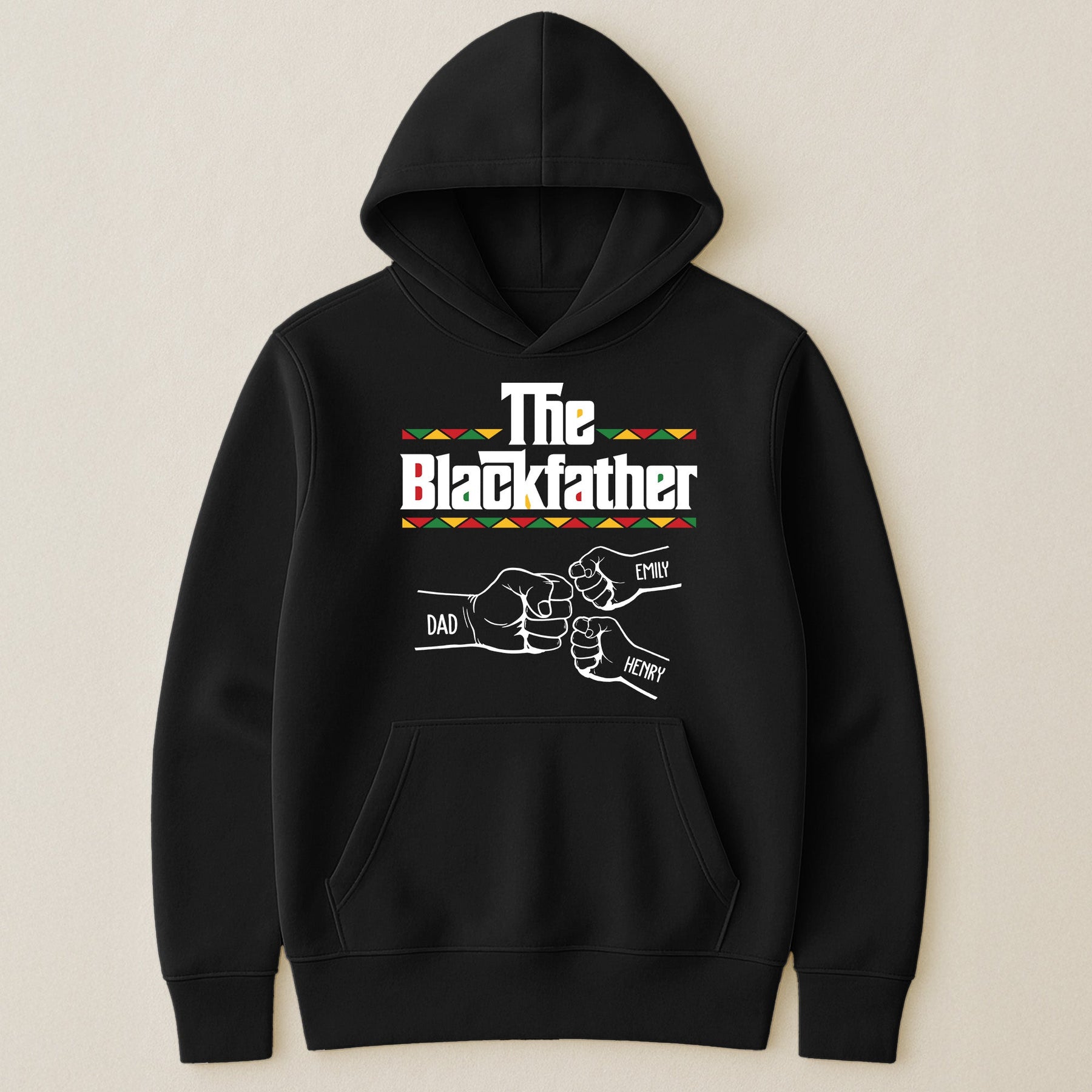 The Black Father Fist Bump Father's Day Gift For Dad, Husband - Personalized Shirt