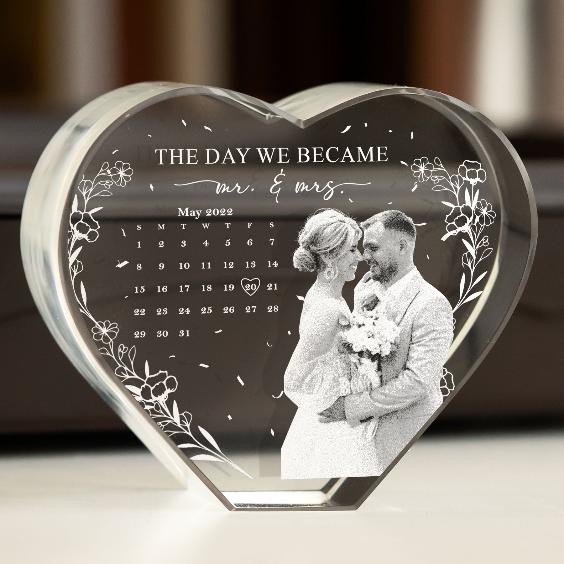 The Day We Became Mr. & Mrs. - Custom 2D Crystal Photo