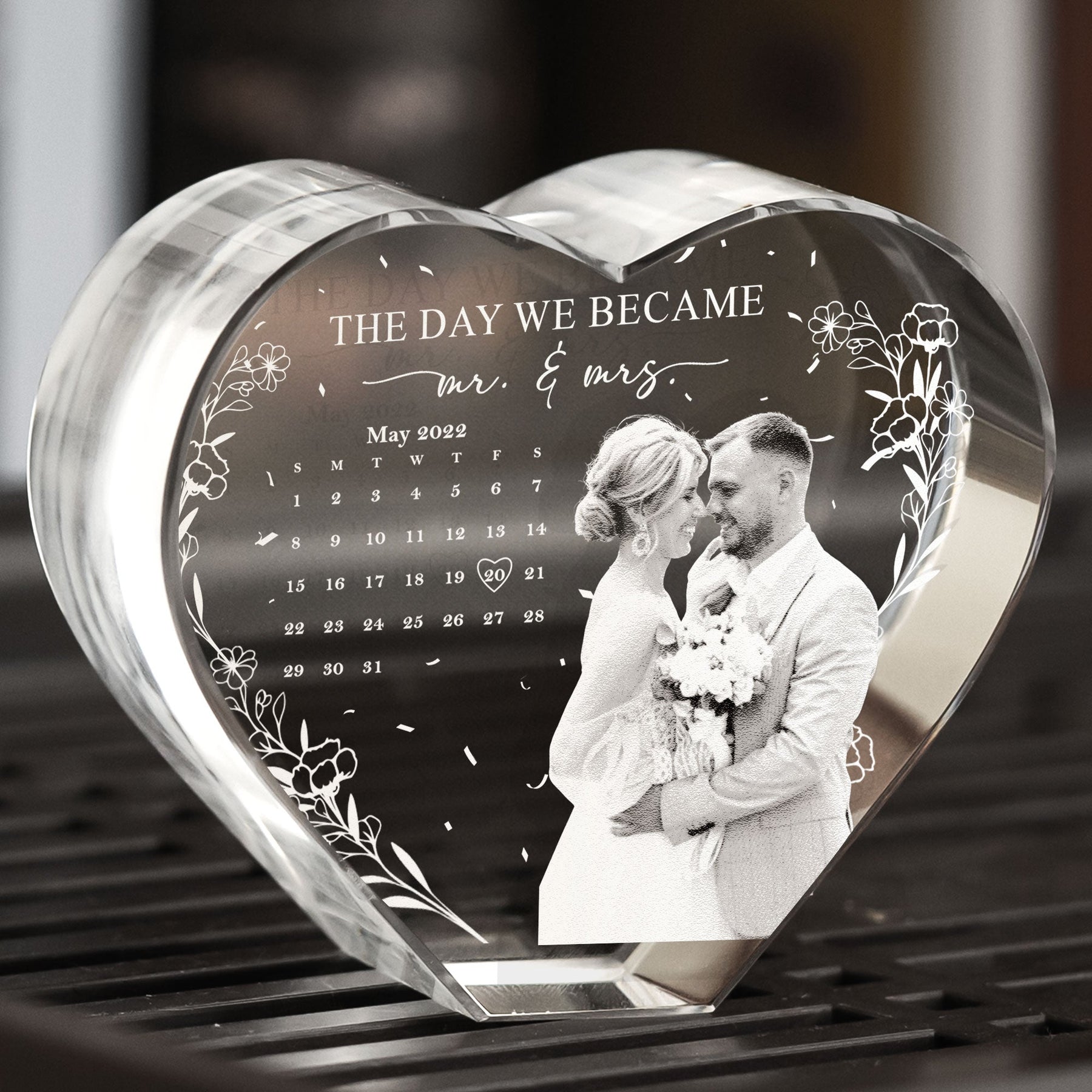 The Day We Became Mr. & Mrs. - Custom 2D Crystal Photo
