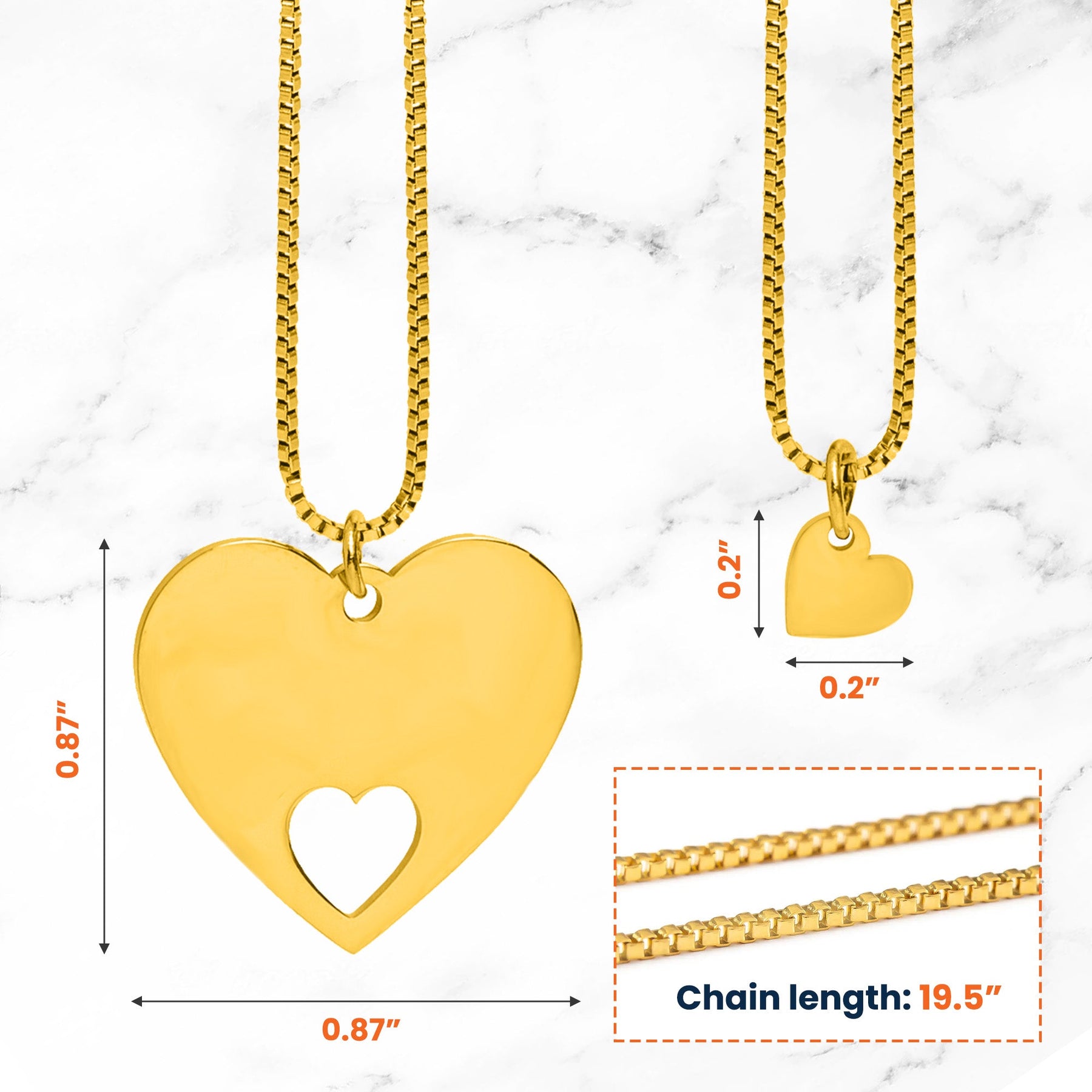 The Love Between A Mother And Daughter - Personalized Puzzle Heart Necklace Set