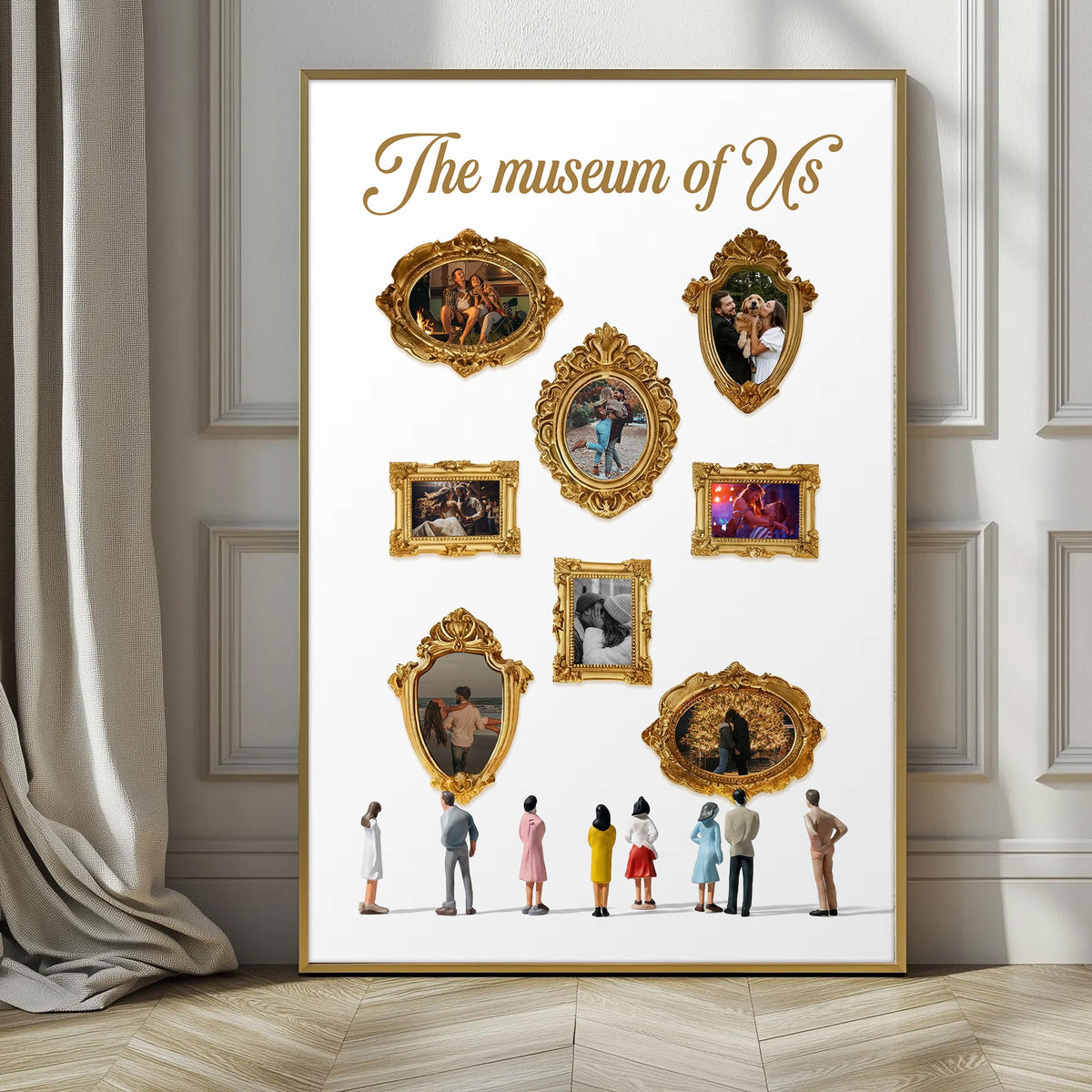 The Museum Of Us - Custom With Couple Photos - Personalized Photo Poster