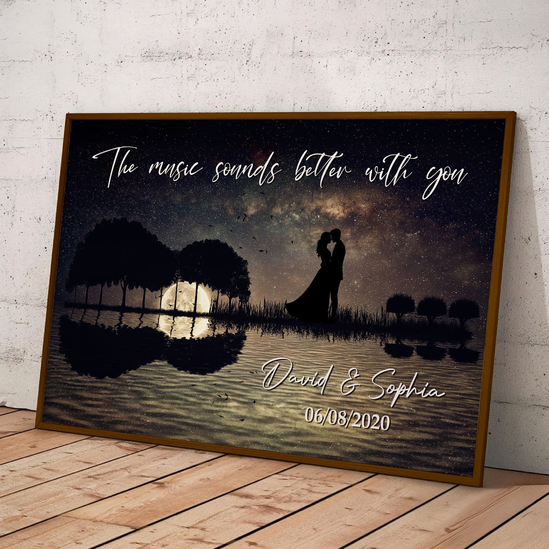 The Music Sounds Better With You - Personalized Poster