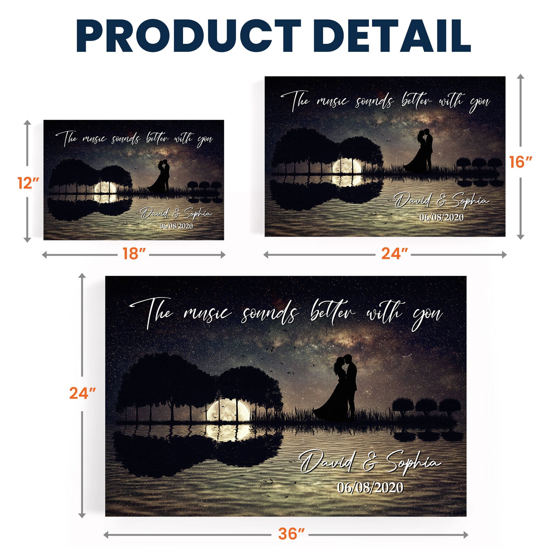 The Music Sounds Better With You - Personalized Poster