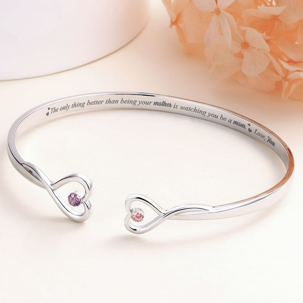 The Only Thing Better Than Being Your Mother - Personalized Heart Bracelet