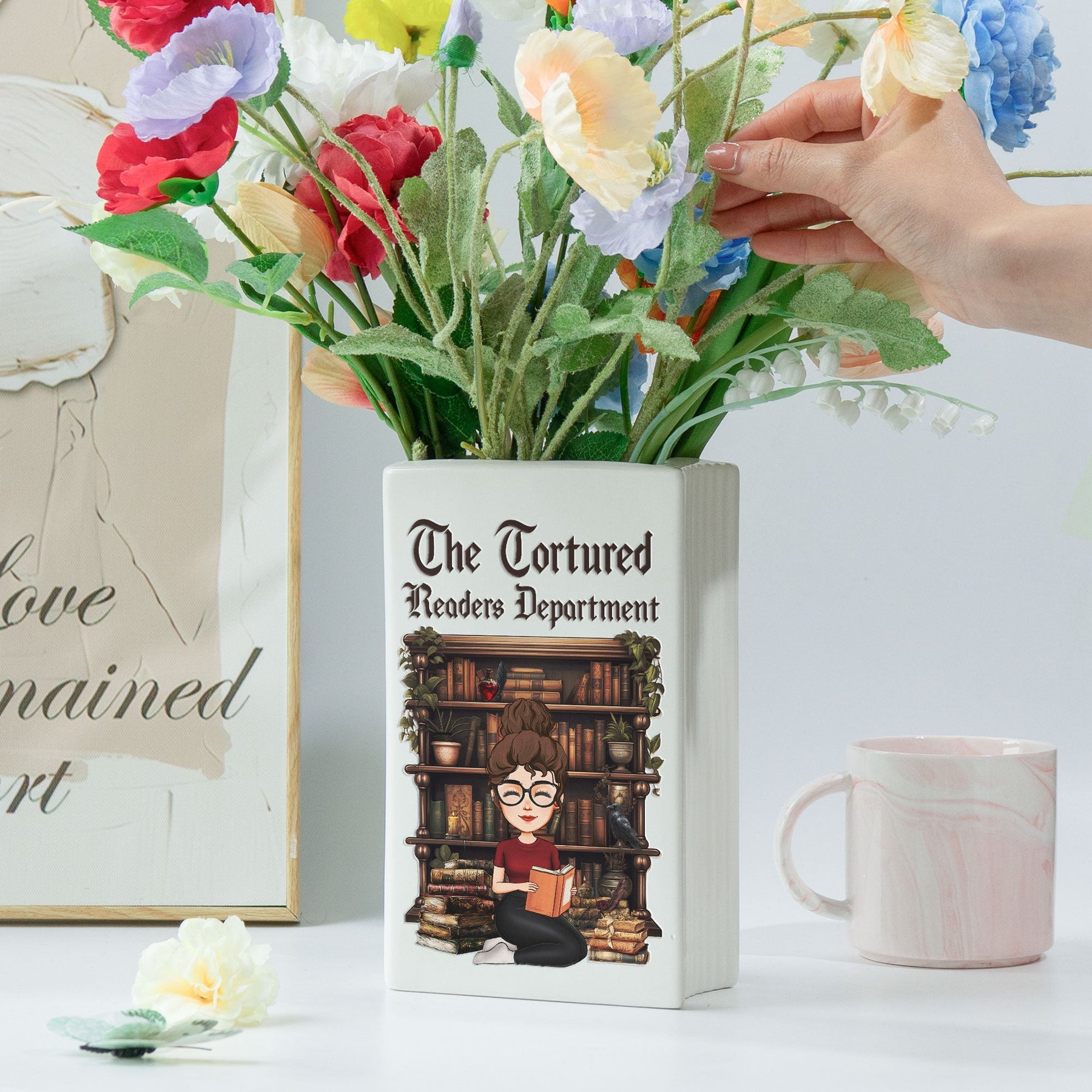 The Tortured Readers Department - Personalized Ceramic Book Vase
