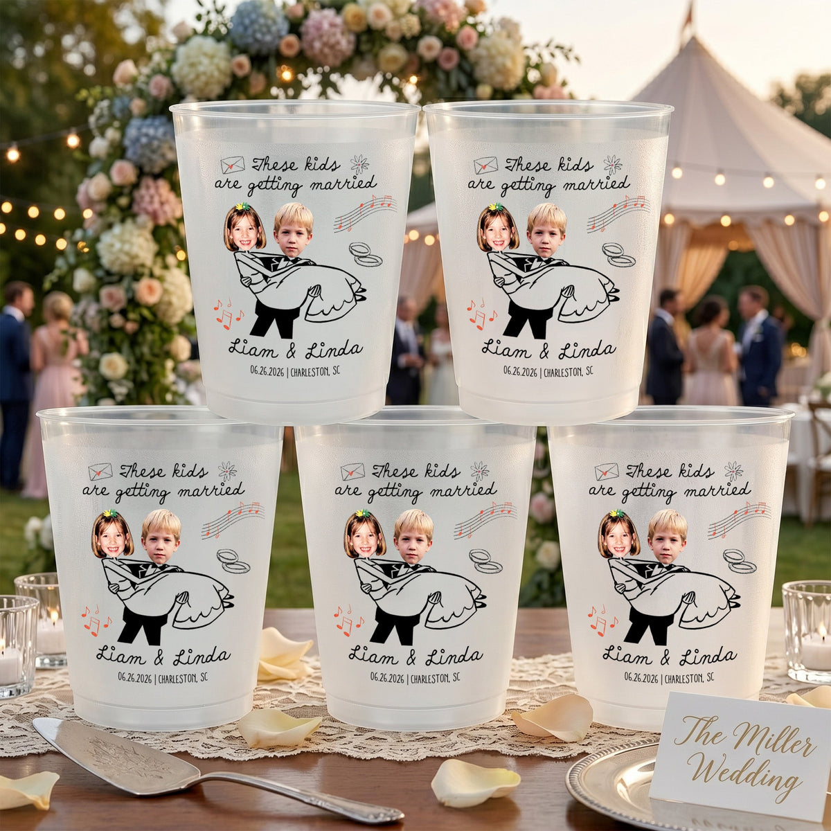 These Kids Are Getting Married Wedding Party Wedding Favors - Personalized Cups