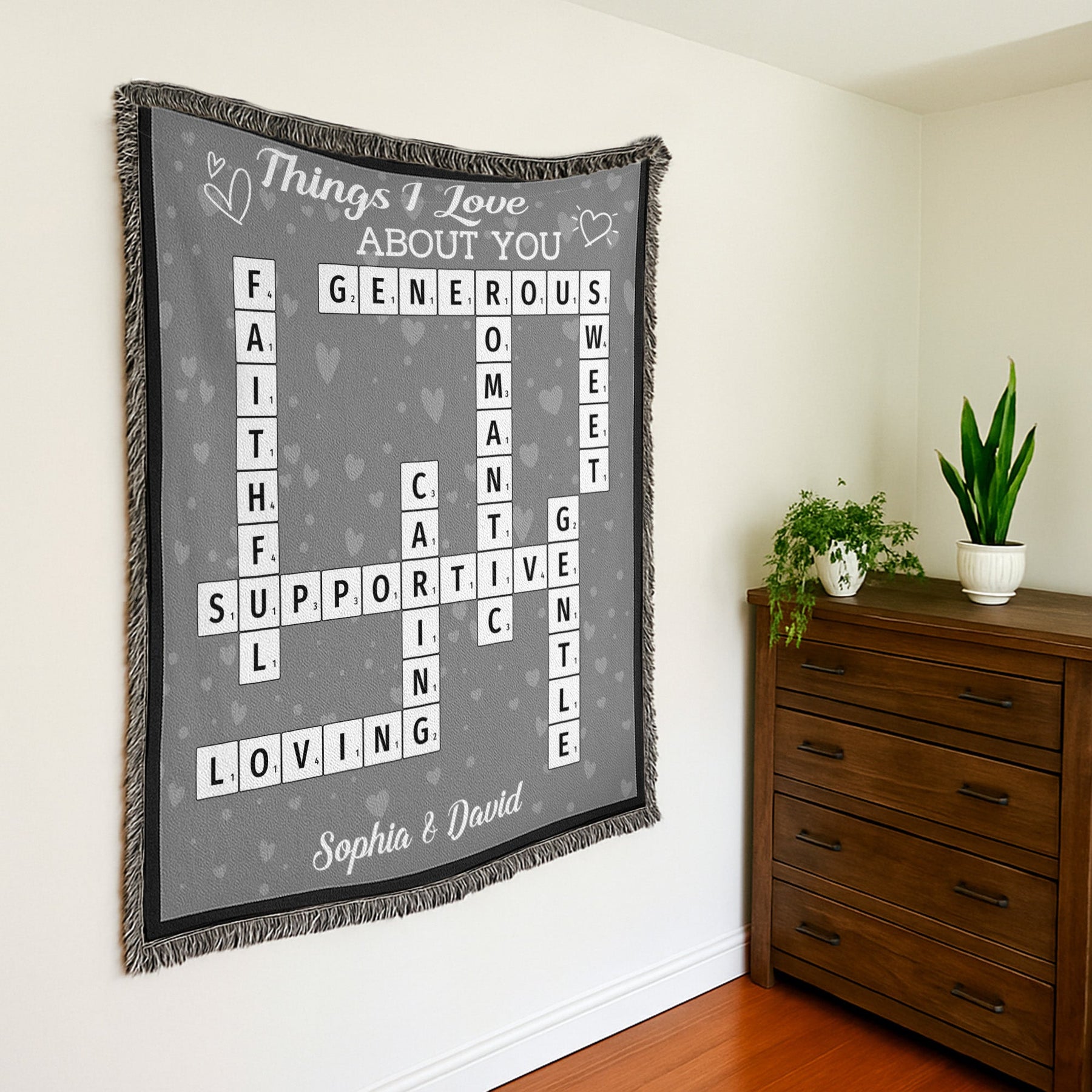 Things I Love About You - Personalized Woven Blanket