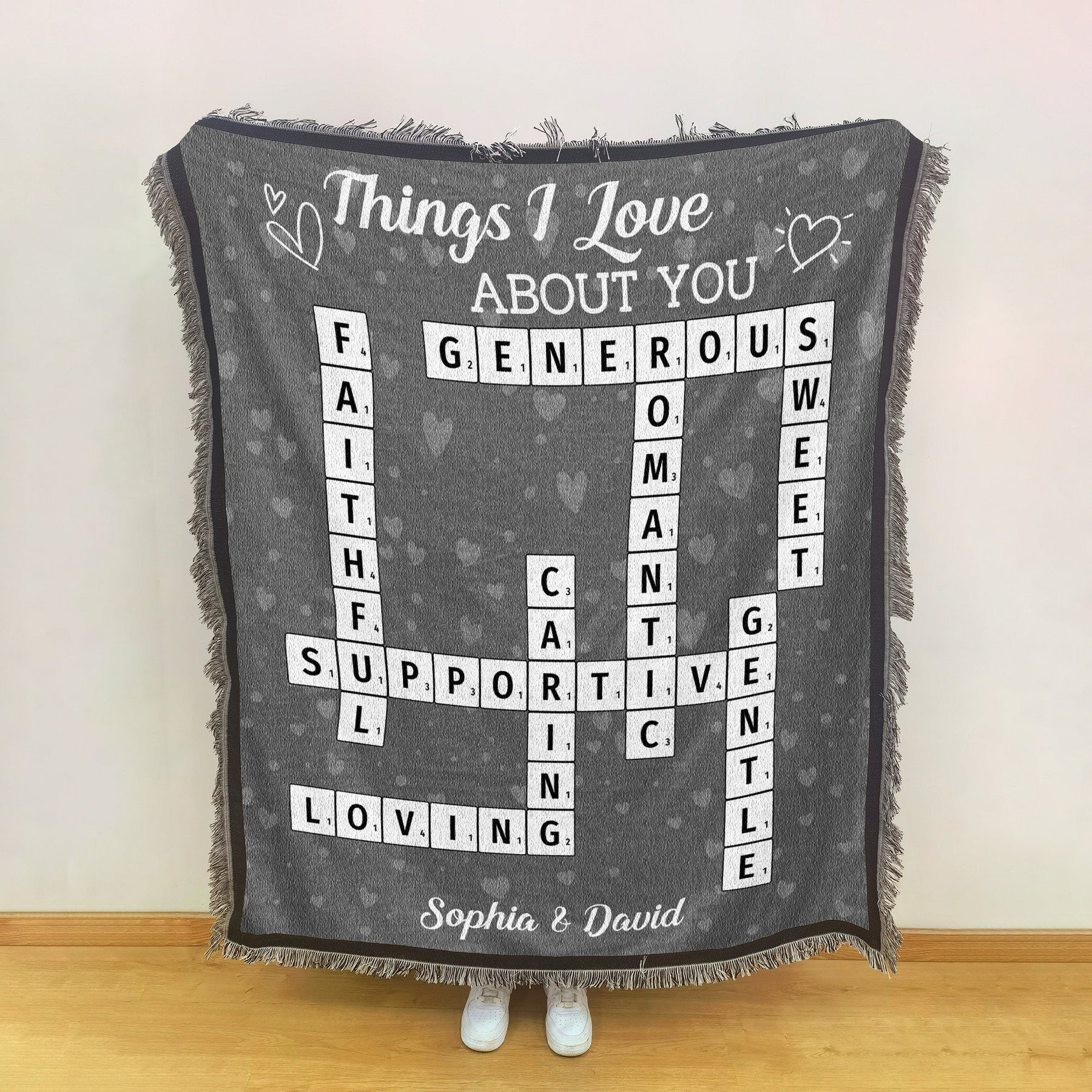 Things I Love About You - Personalized Woven Blanket