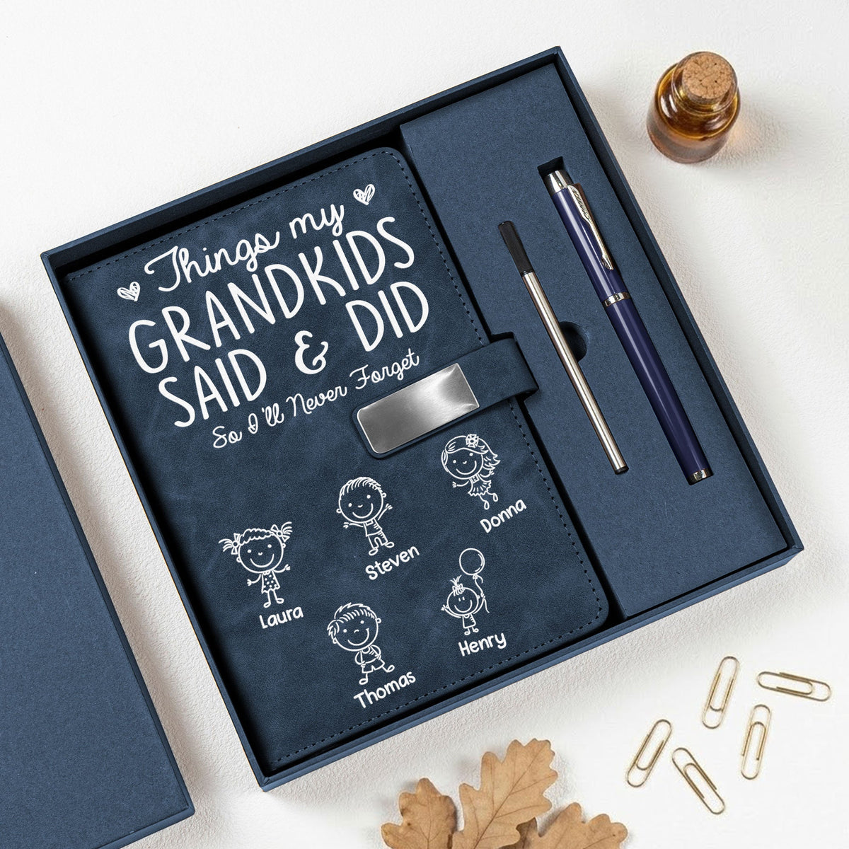 Things My Grandkids Said & Did So I'll Never Forget - Personalized Notebook Set